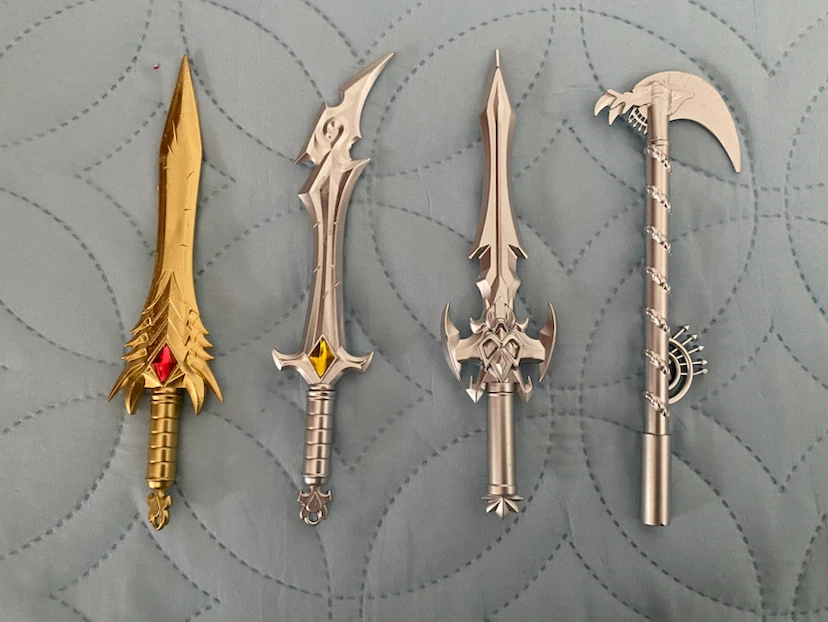 Set of 4 Fantasy Weapon Pens