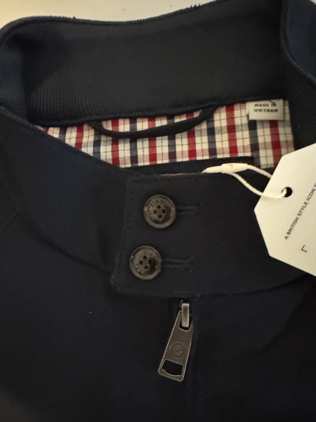 Ben Sherman Harrington Jacket Navy Size Large - photo 5