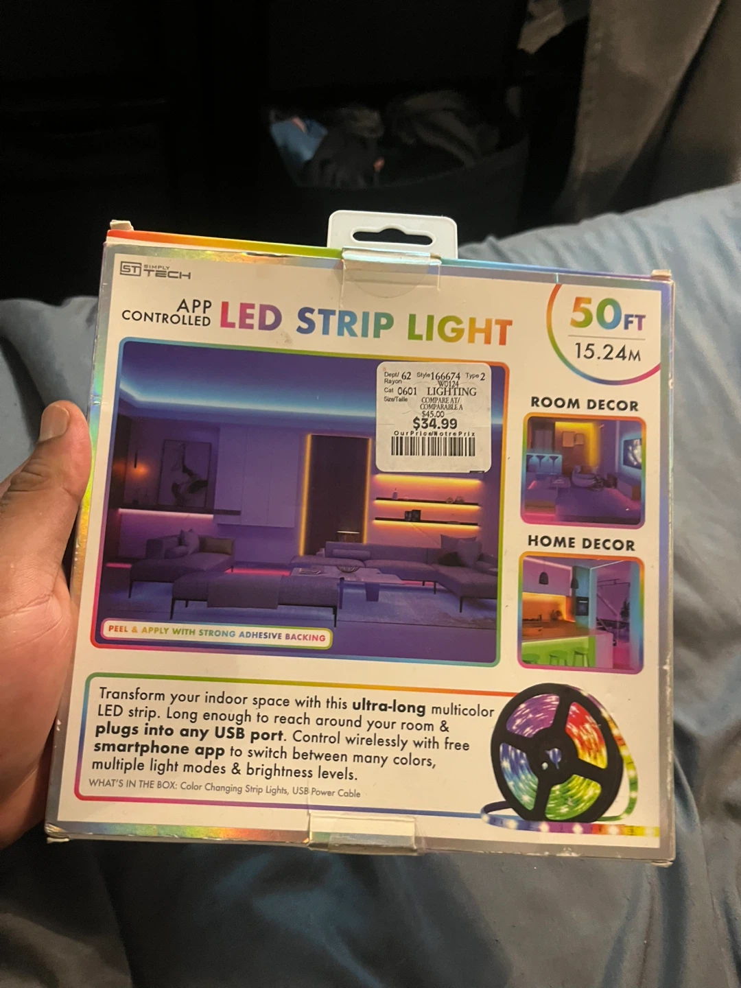 Simply Tech App Controlled LED Strip Light 50ft - photo 2