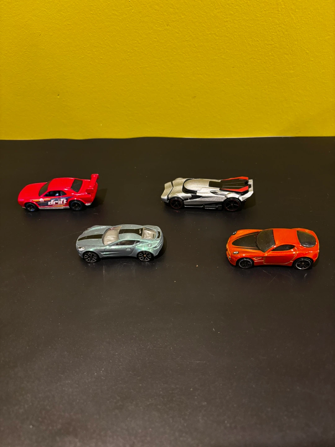 Set of 4 Hot Wheels Diecast Toy Cars