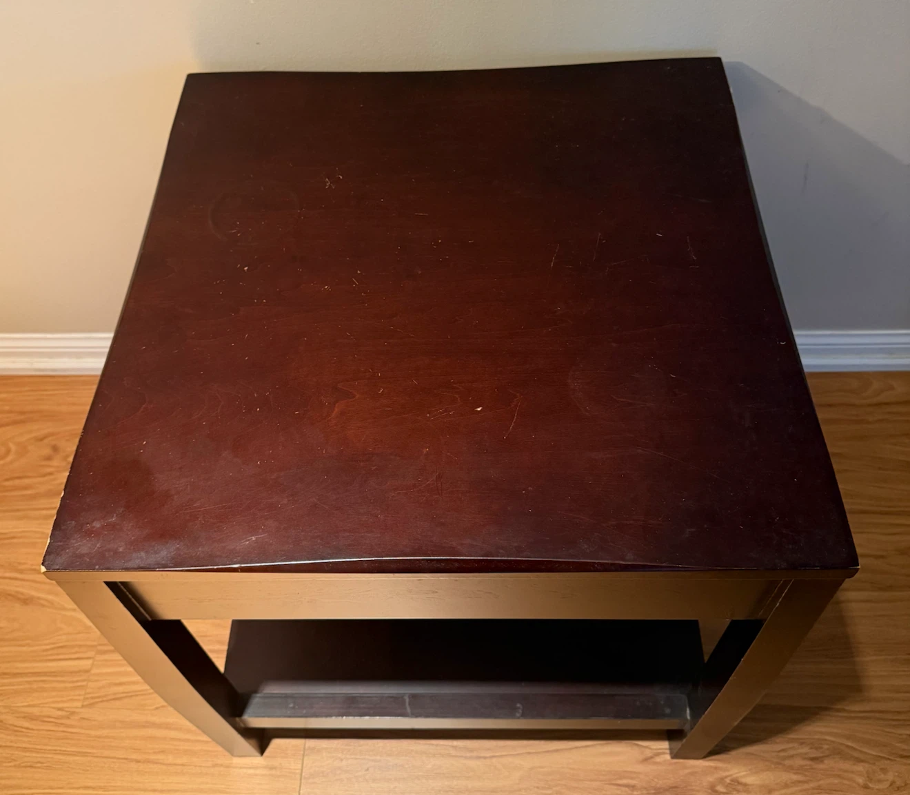 Solid Wood Dark Espresso End Table w/ Drawer & Bottom Shelf - photo 4
