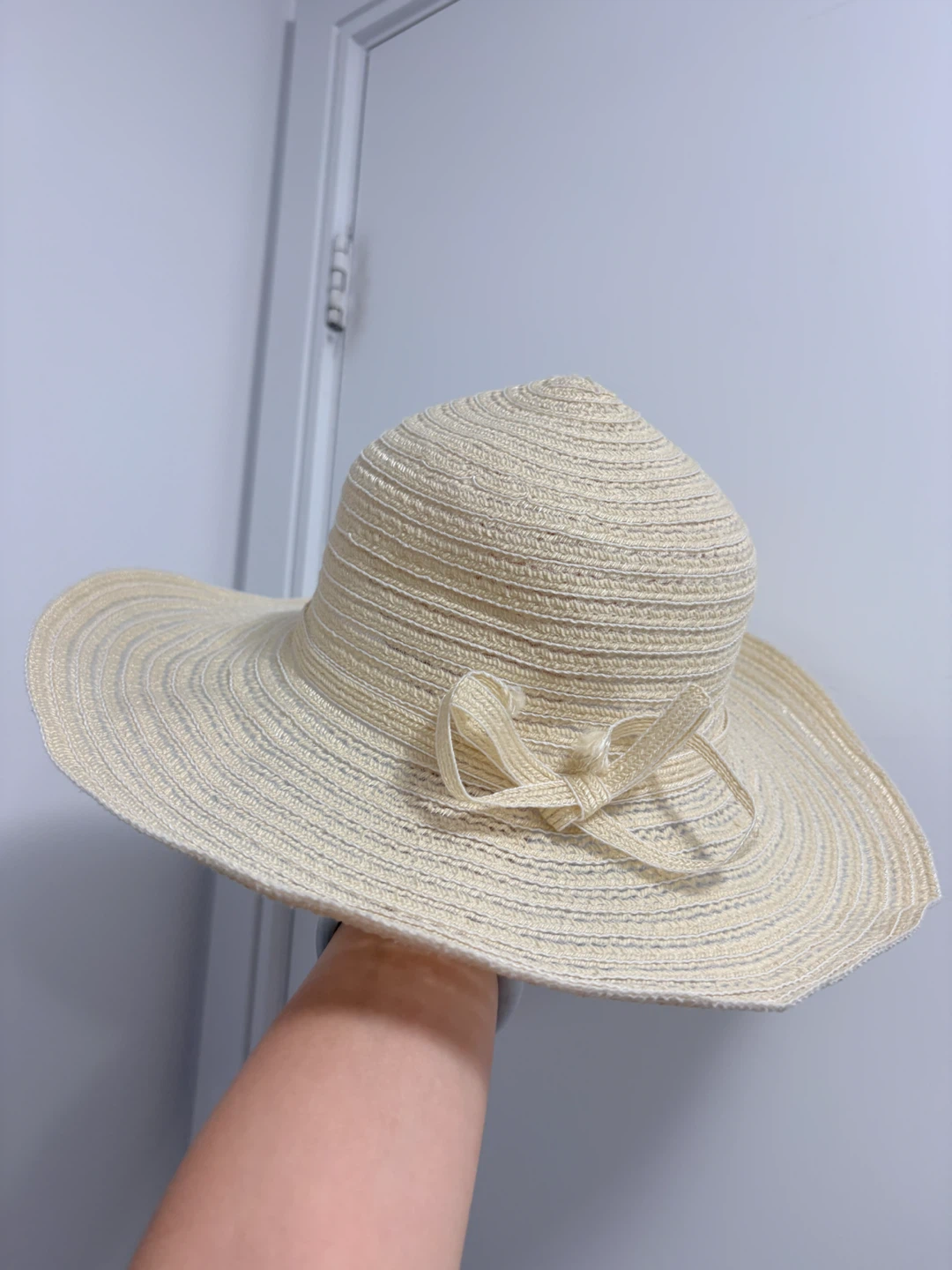 Cream Straw Sun Hat