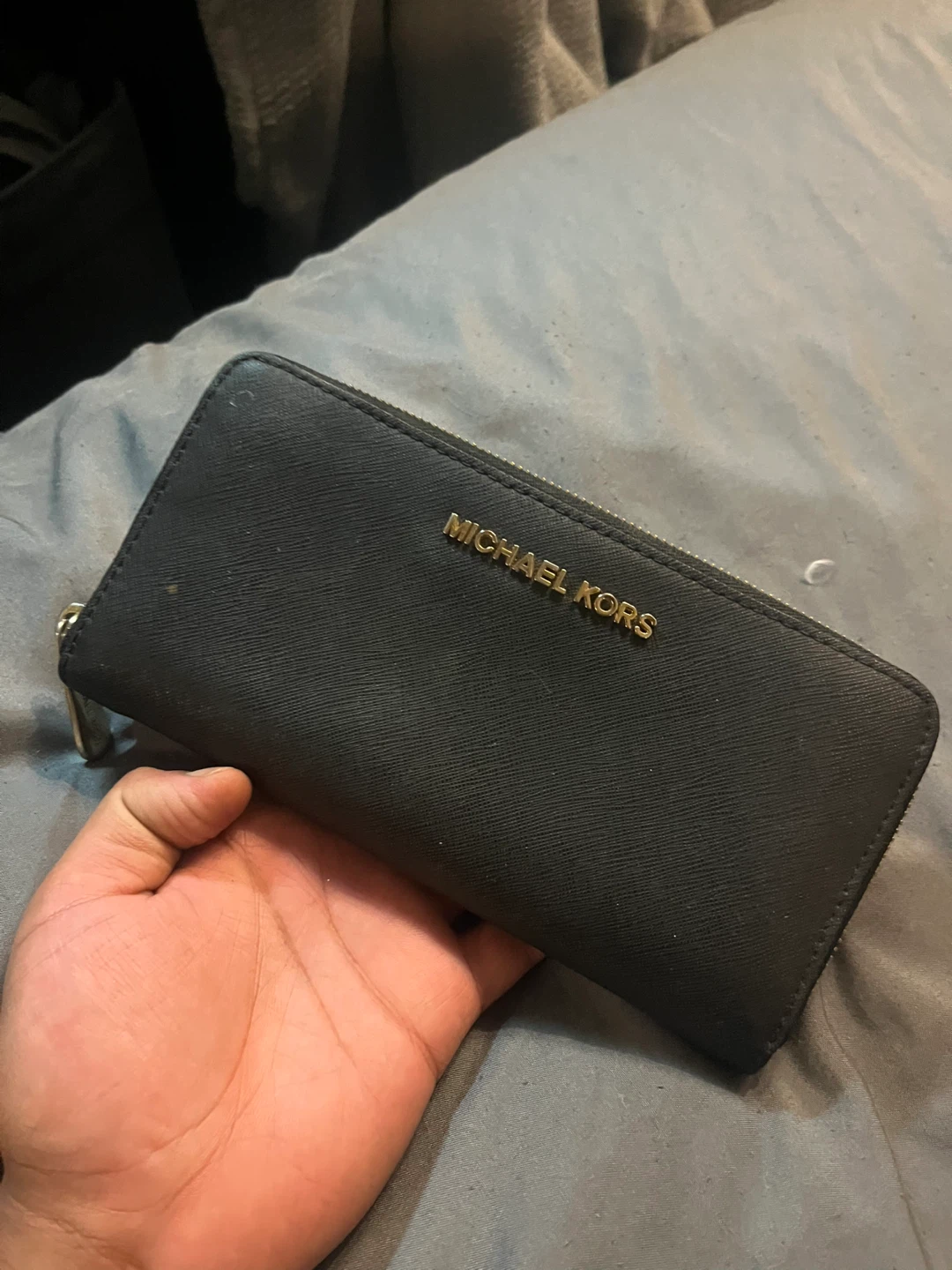 Michael Kors Black Zip-Around Wallet