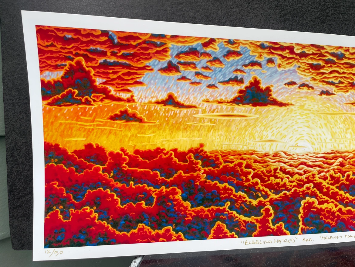 Chili Thom “Bubbling Hatred” aka “Halfway Home” Signed Print - photo 3