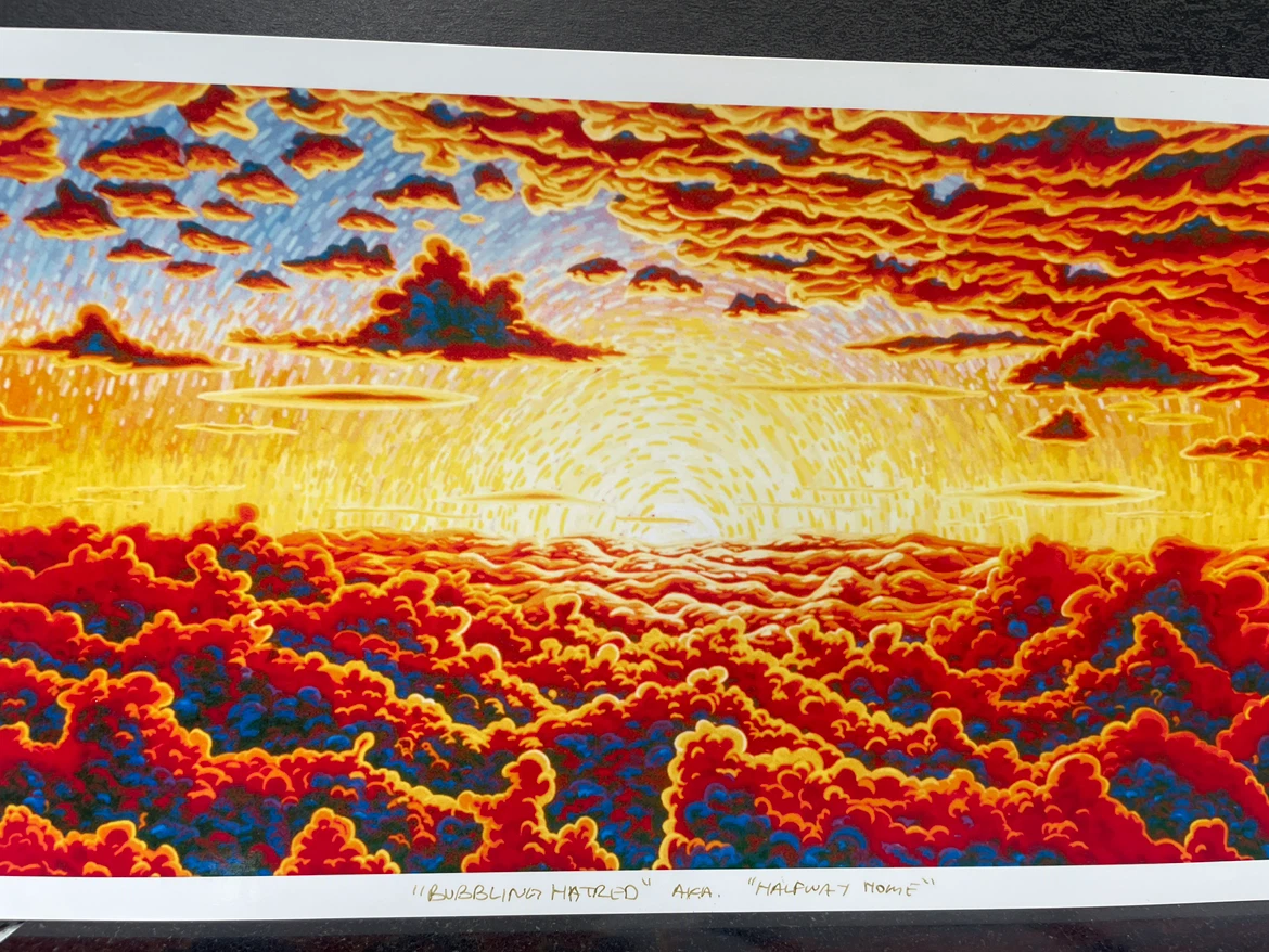 Chili Thom “Bubbling Hatred” aka “Halfway Home” Signed Print - photo 5