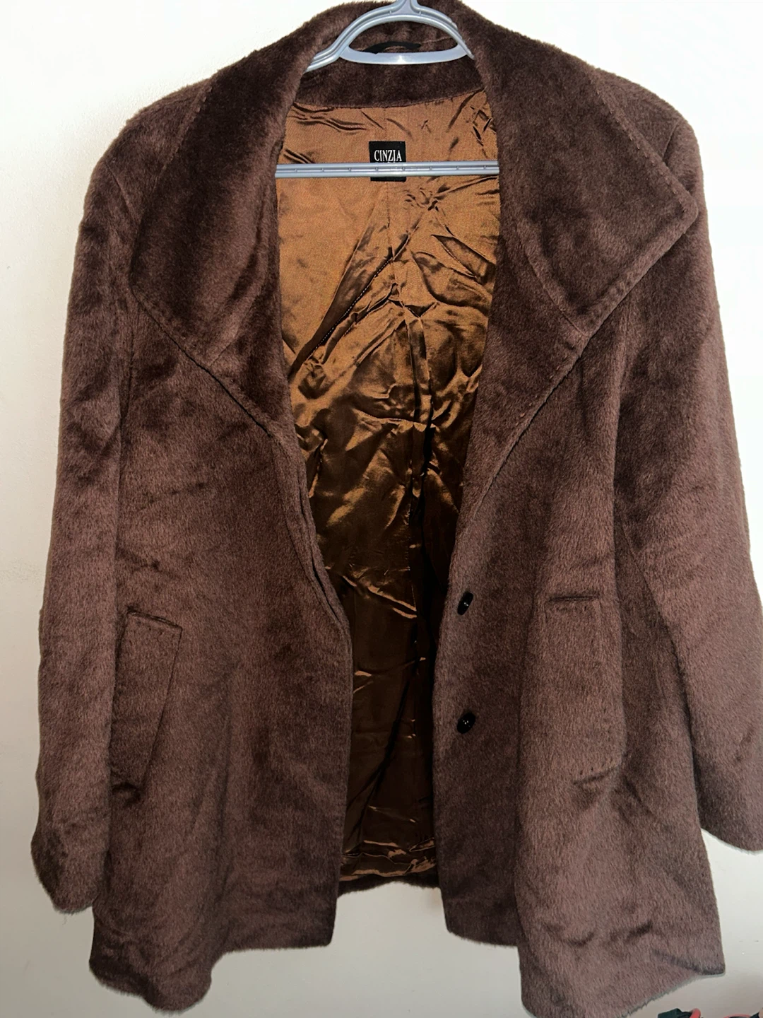 Luxury Vintage Cinzia Rocca Brown Babyllama Coat - photo 2