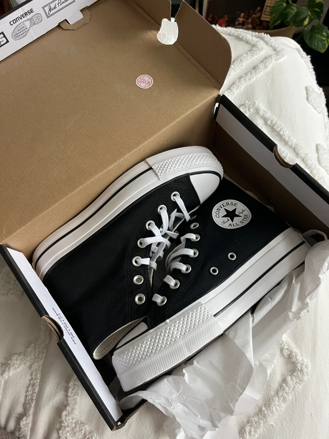 Brand new Converse shoes (women, 6.5us, platform high top)