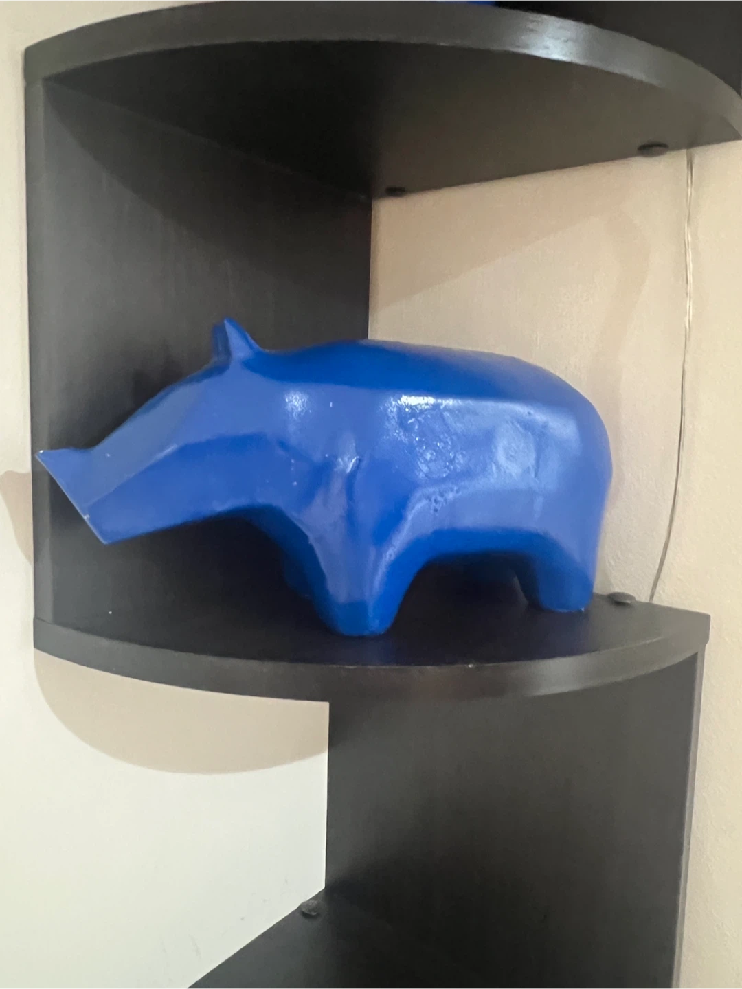Blue rhinoceros figurine - photo 2