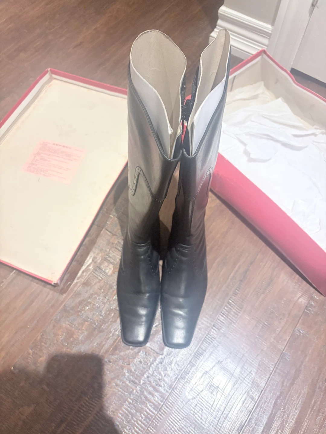 Esprit black knee-high leather boots - photo 3