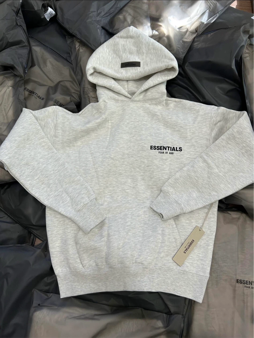 Essentials Fear of God Hoodie - Light Heather Grey