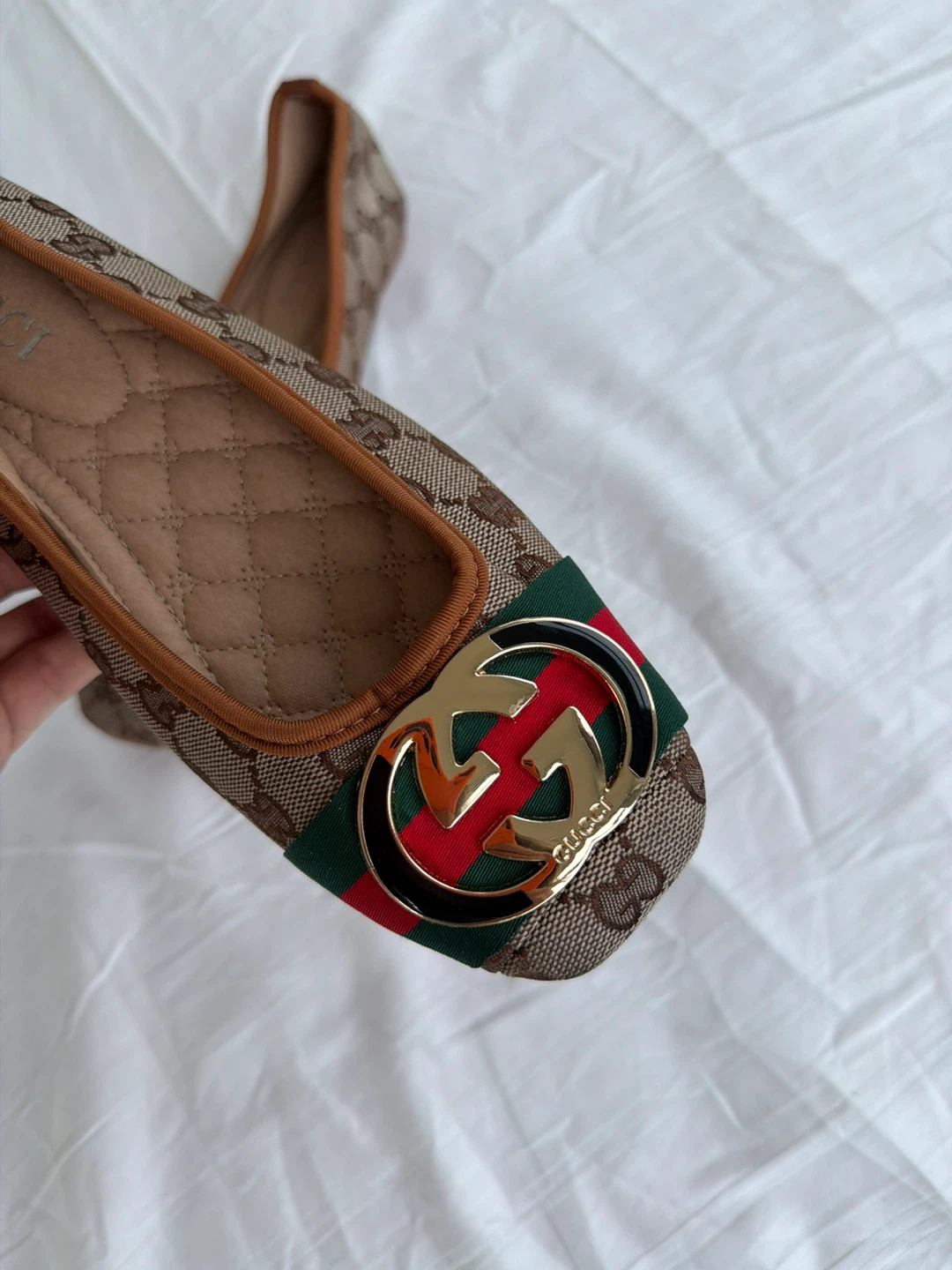 Gucci Monogram Ballet Flats - photo 2