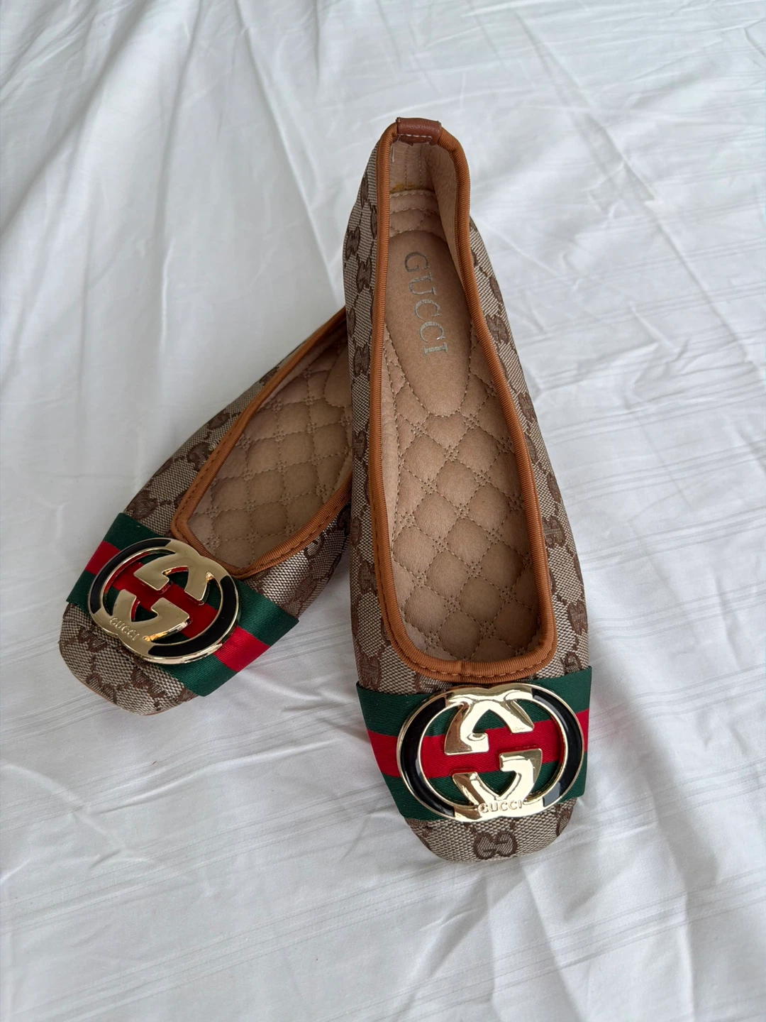 Gucci Monogram Ballet Flats