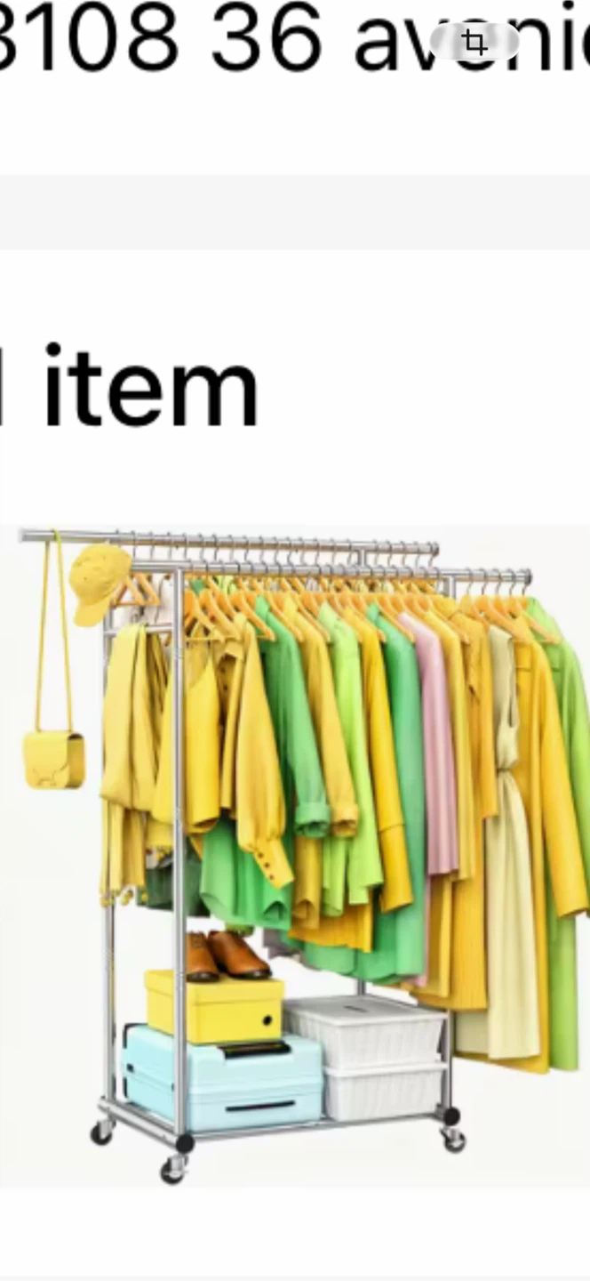 Double Rod Rolling Garment Rack