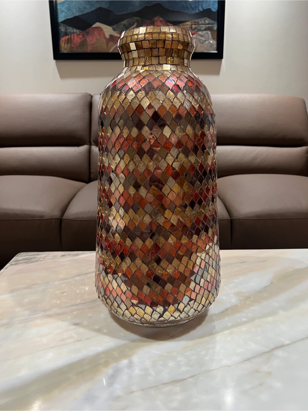 Mosaic Tile Glass Vase