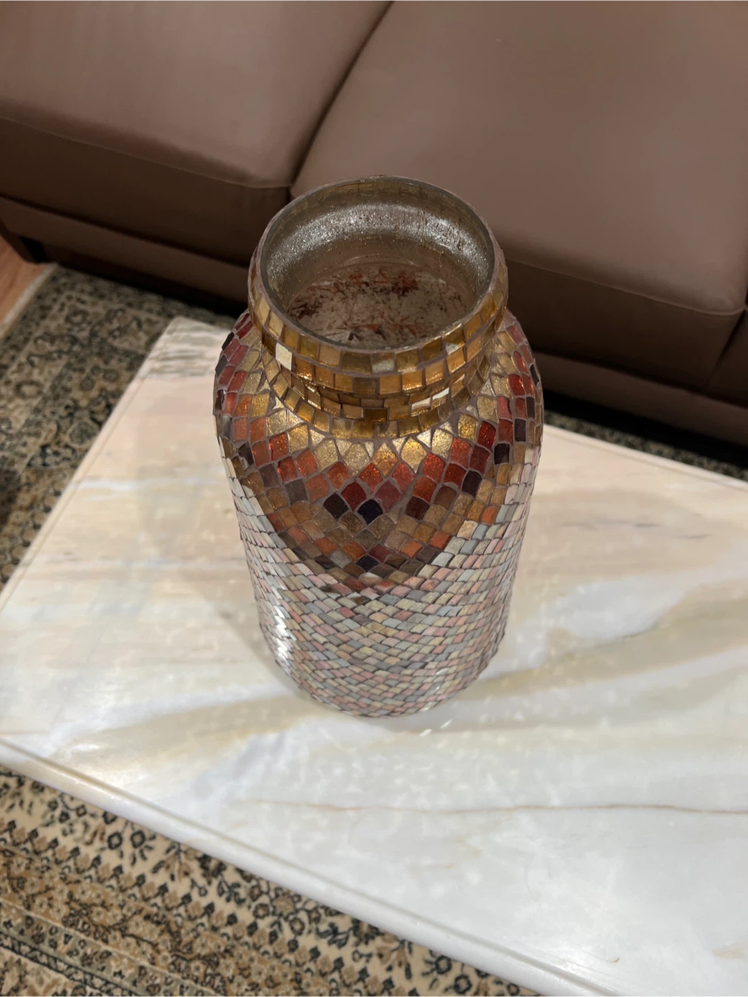 Mosaic Tile Glass Vase - photo 3