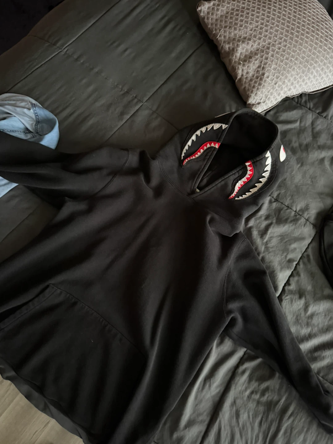 A Bathing Ape Shark Hoodie Black Pullover