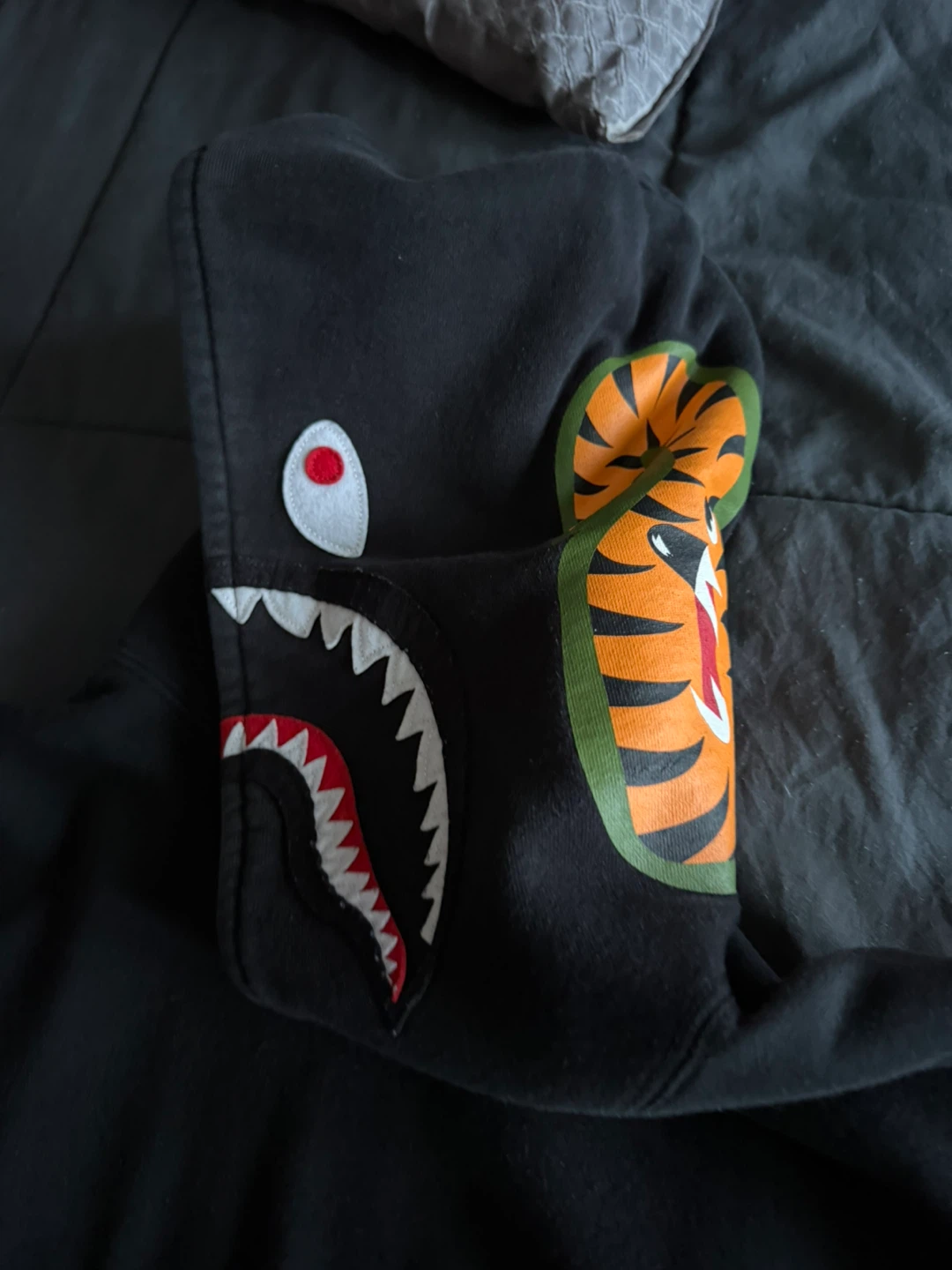 A Bathing Ape Shark Hoodie Black Pullover - photo 3