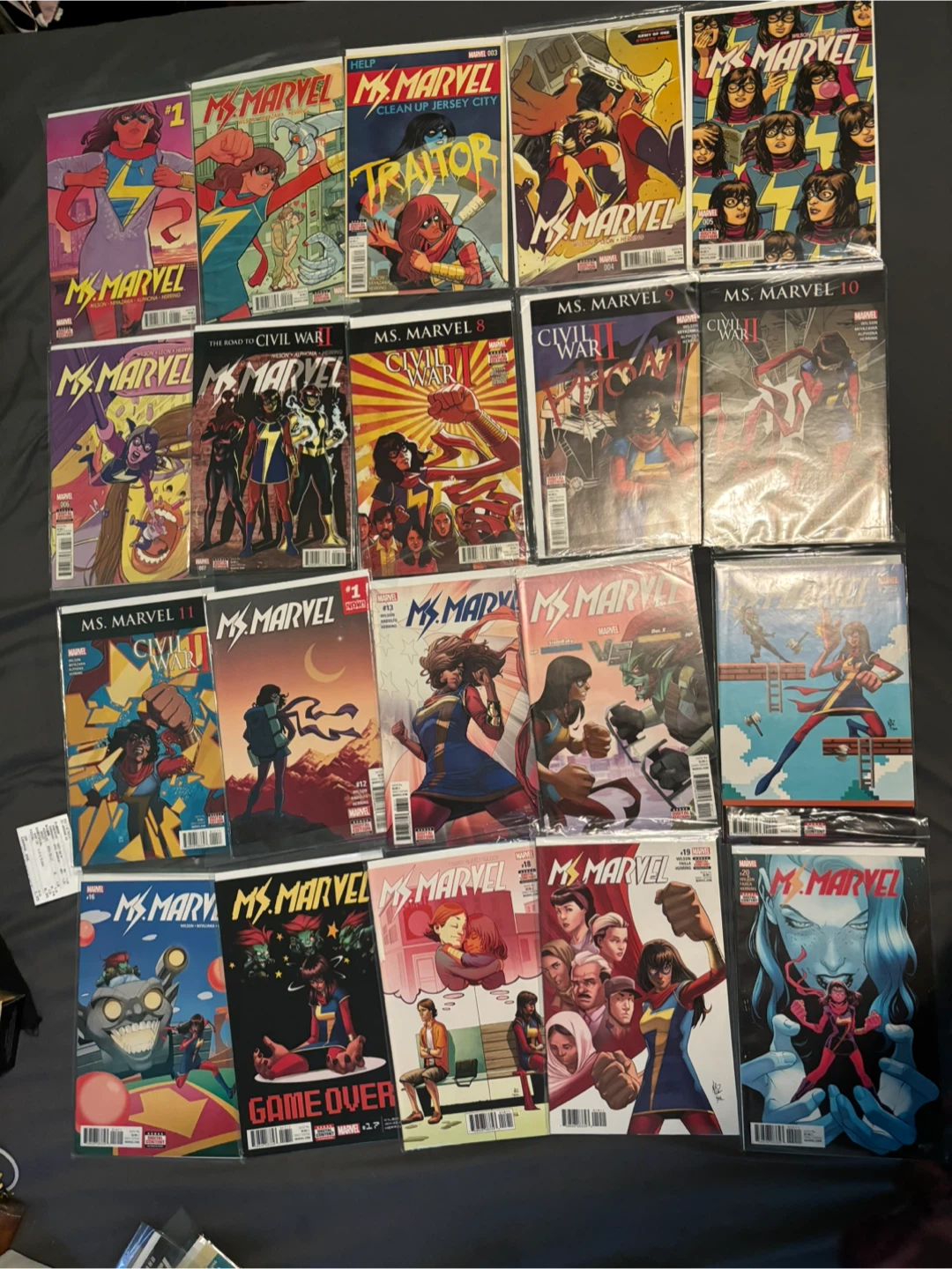 Large Ms. Marvel Comic Book Collection