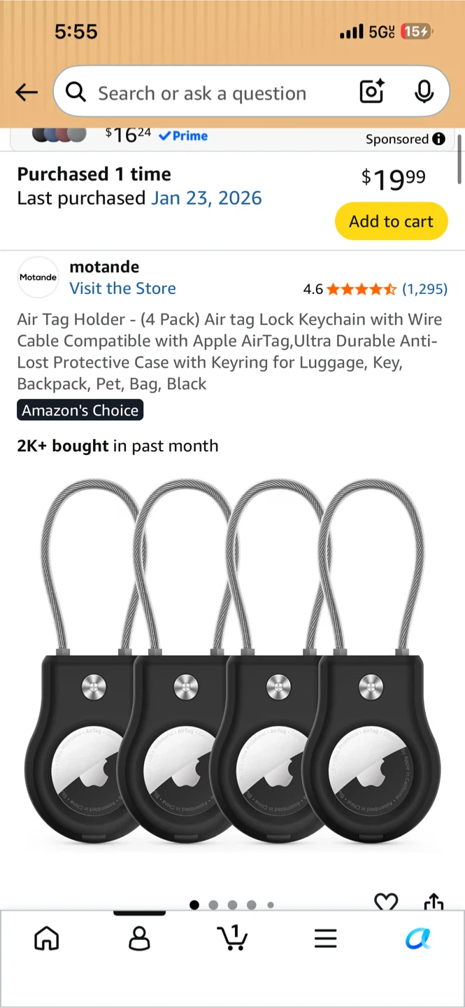 Motande AirTag Holder 4-Pack