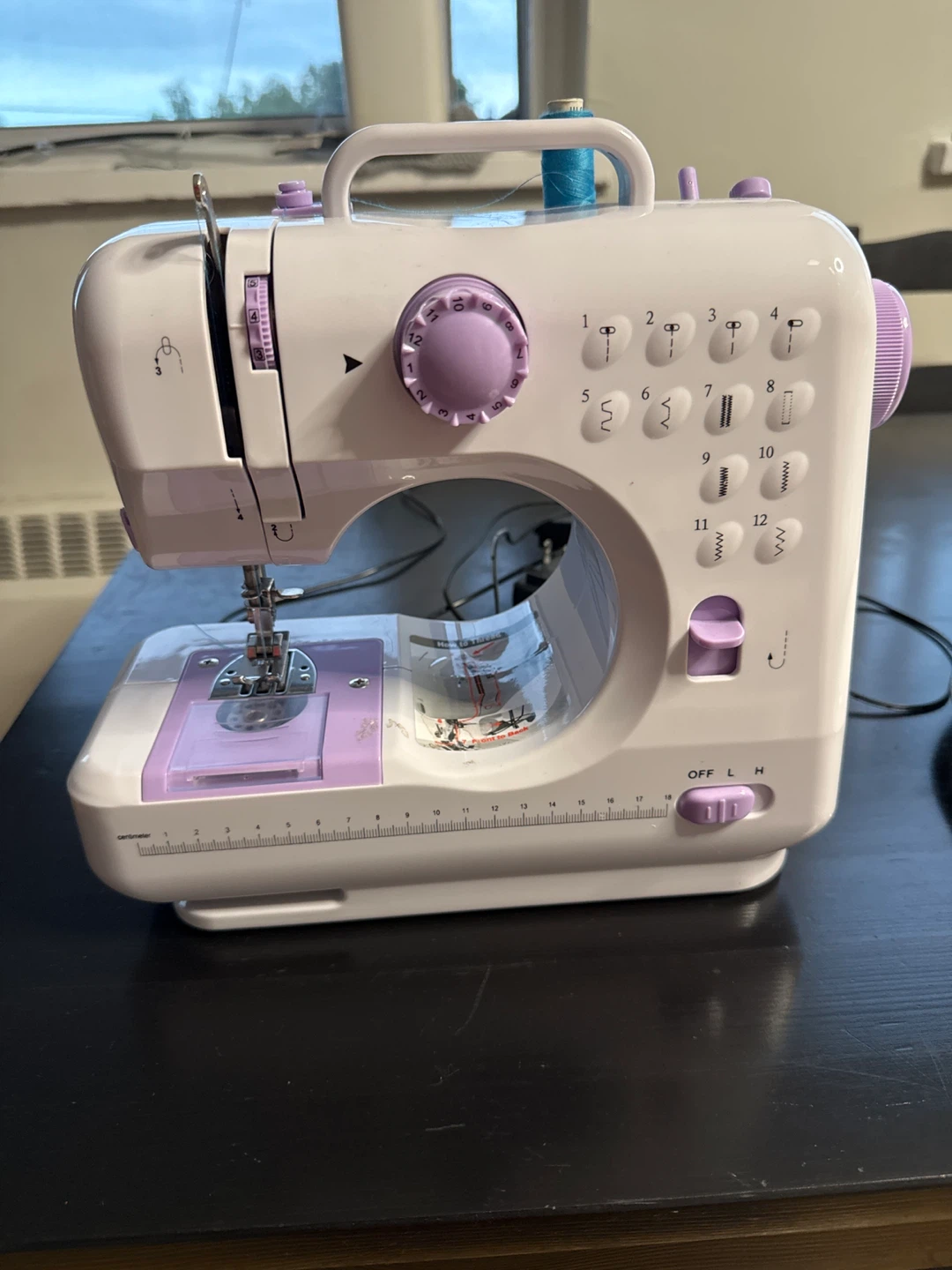 Portable 12-Stitch Sewing Machine