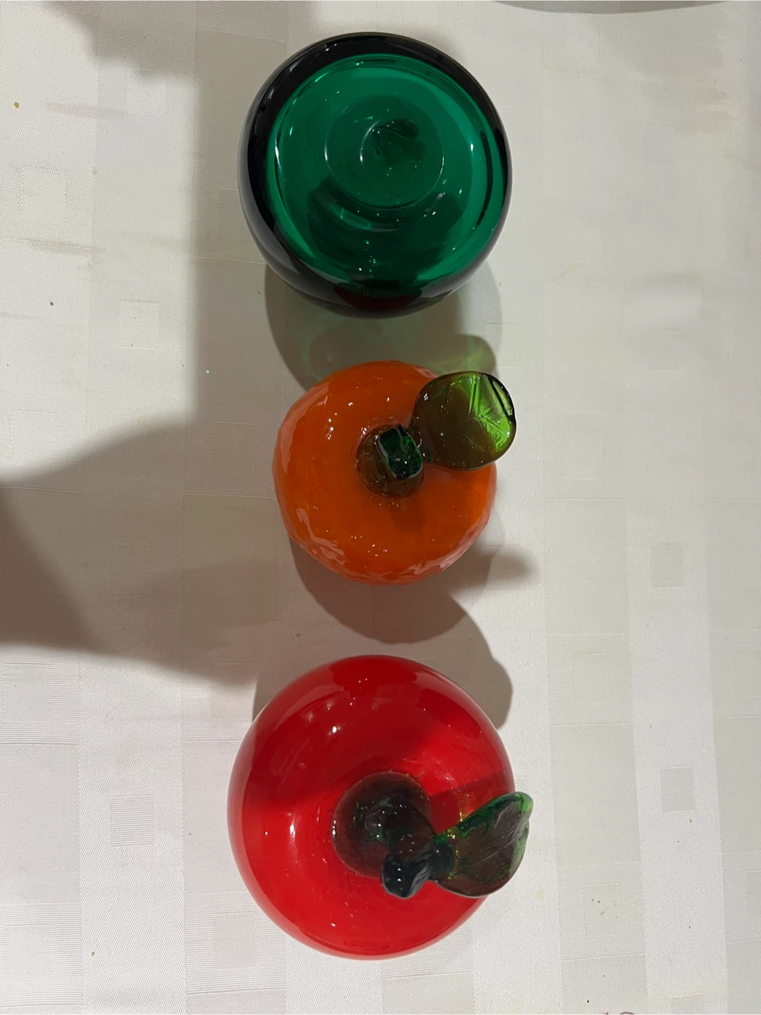 Set of 3 Glass Fruit Ornaments - photo 2
