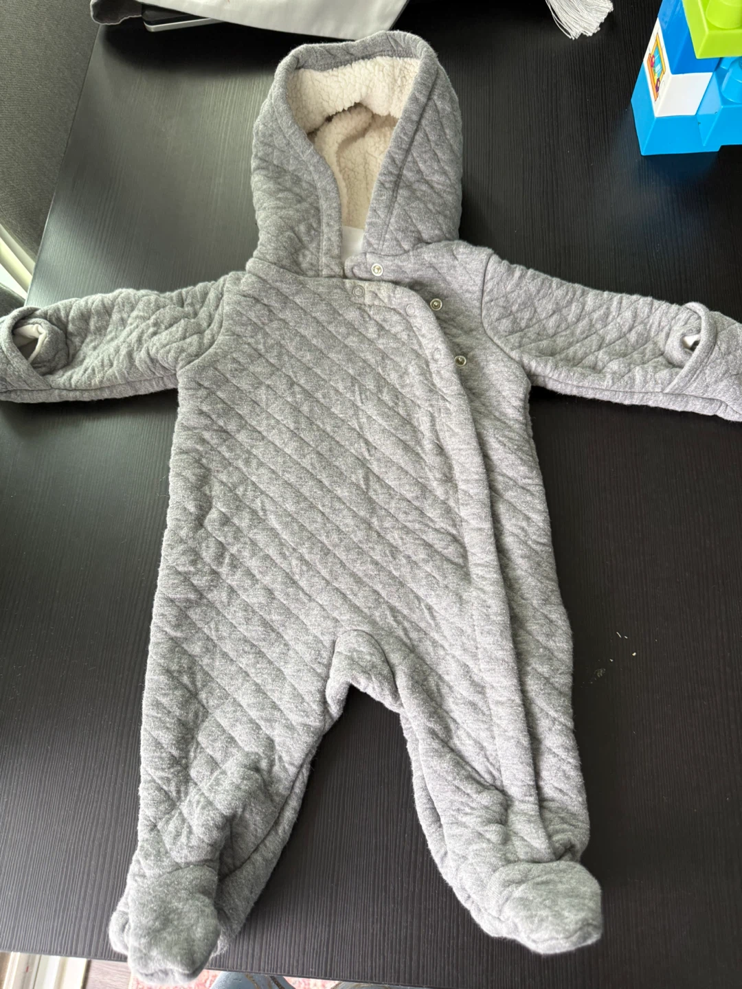 Carter's grey quilted baby bunting, 3m