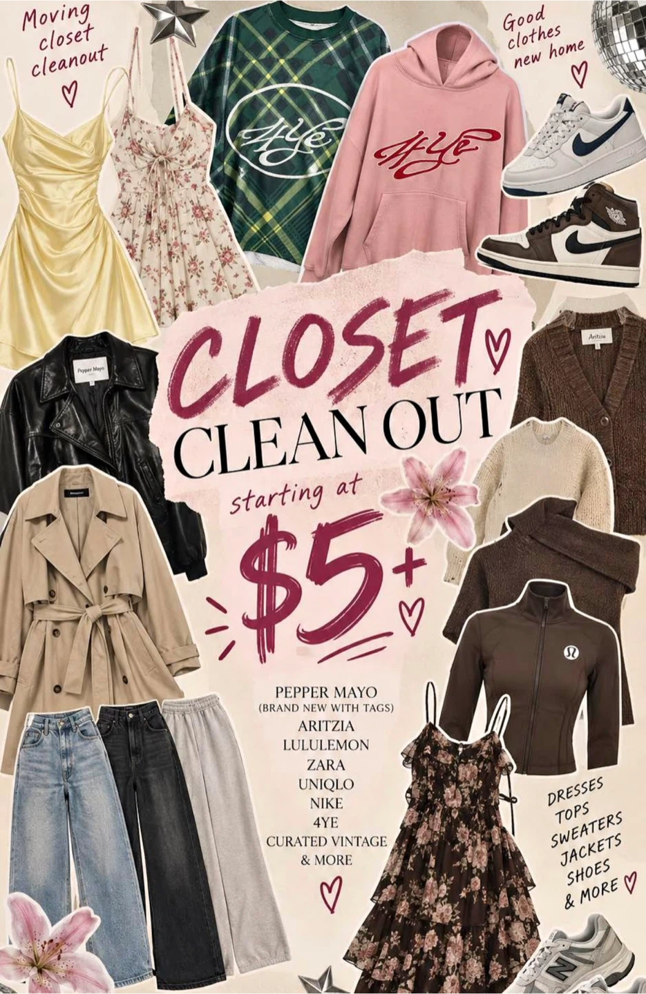 CLOSET CLEAN OUT! Check out my ads :)