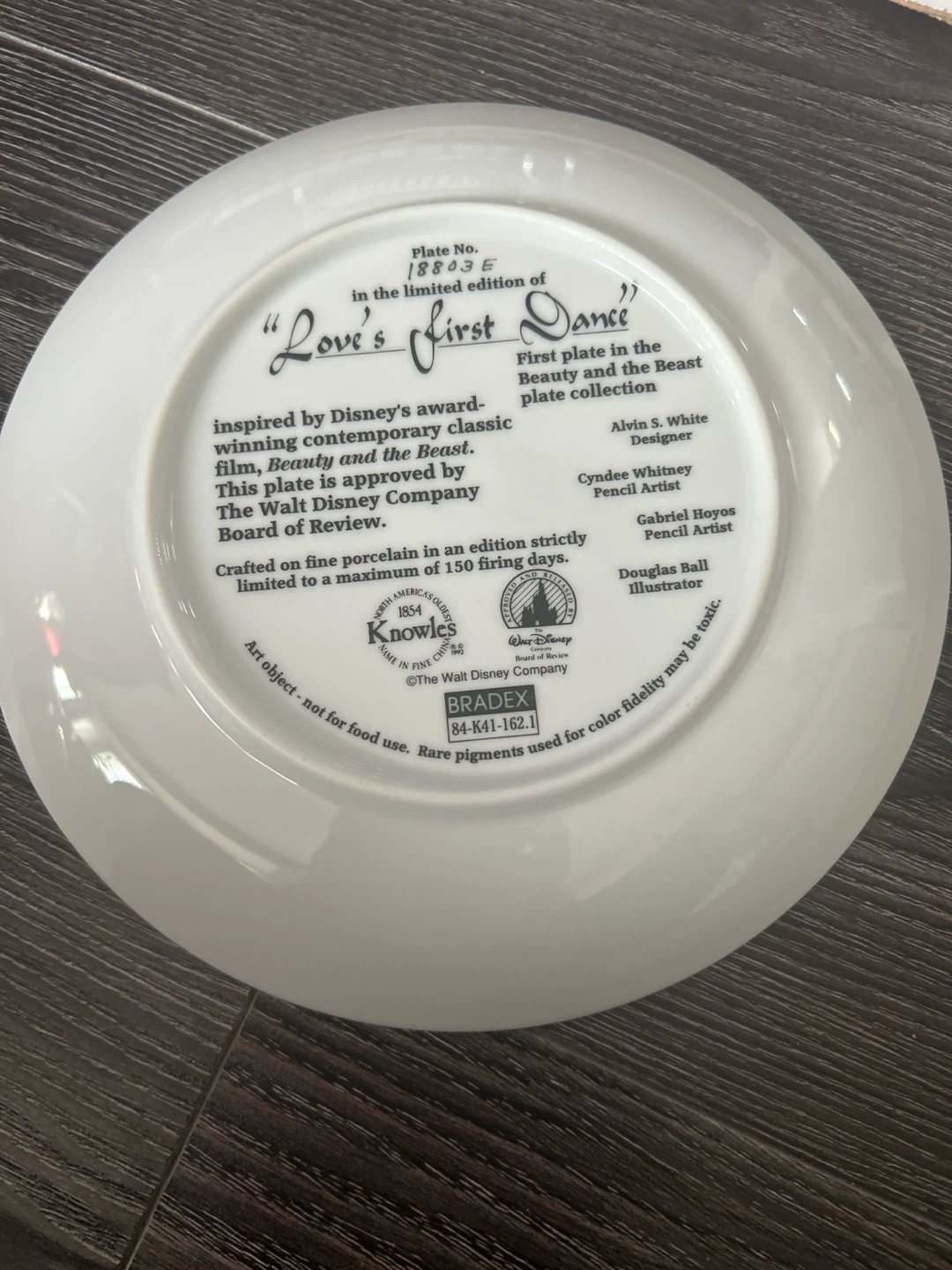 Edwin M. Knowles Beauty and the Beast Collector Plate - photo 2