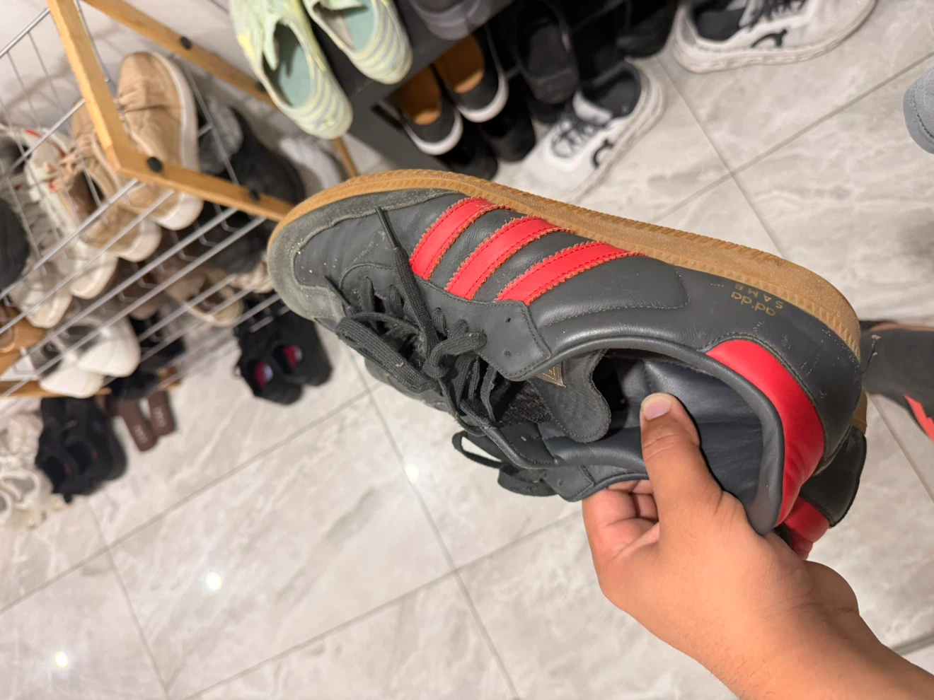 Adidas Samba Black and Red Sneakers - photo 2