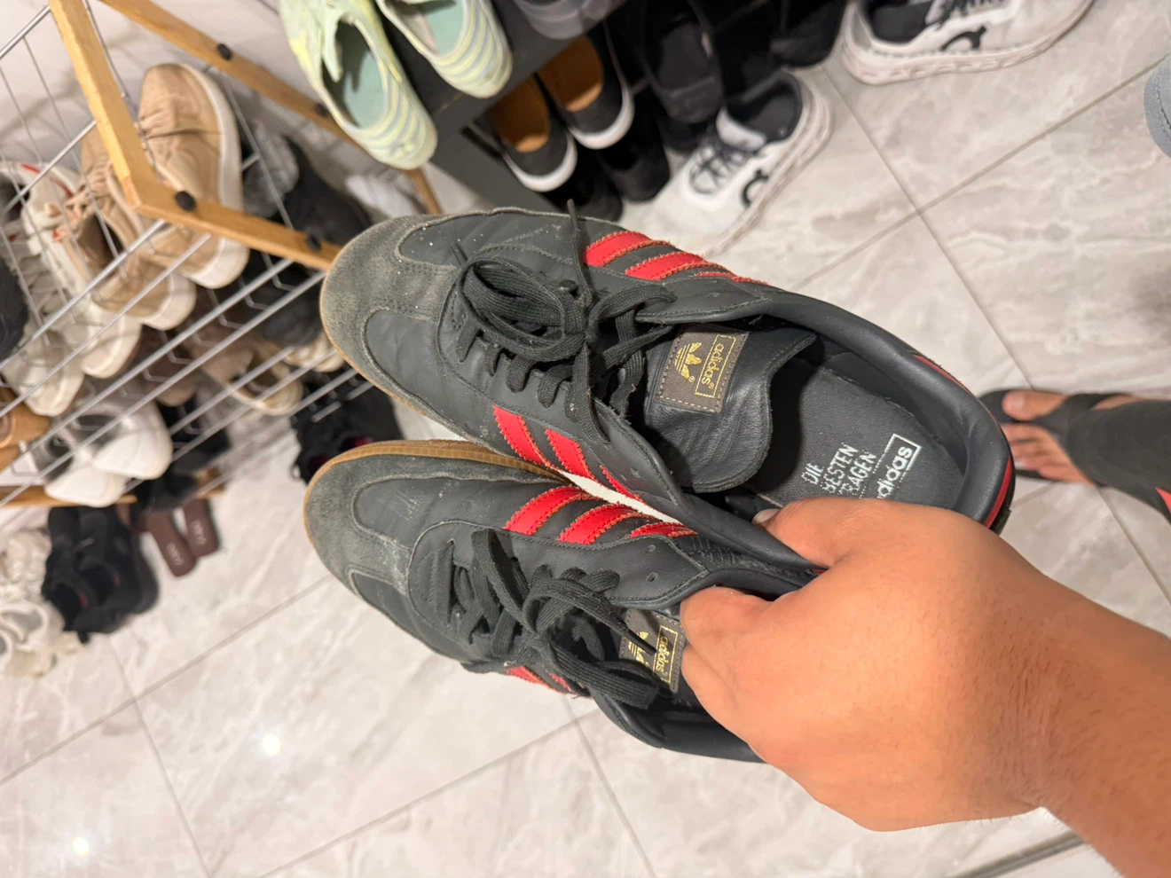 Adidas Samba Black and Red Sneakers - photo 3