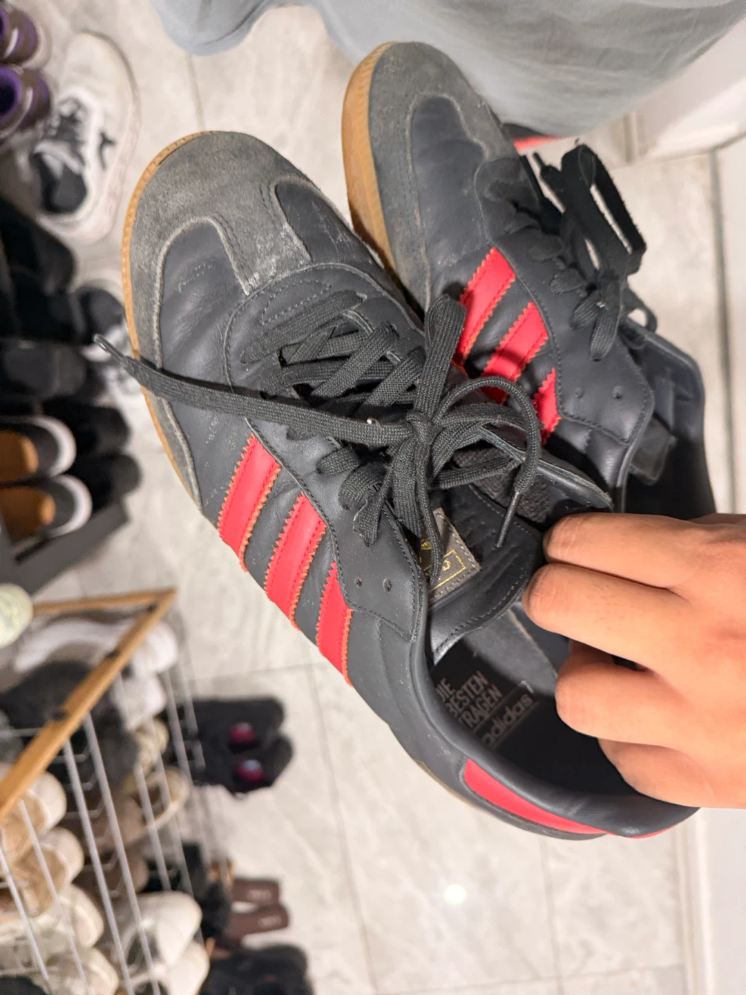 Adidas Samba Black and Red Sneakers - photo 4