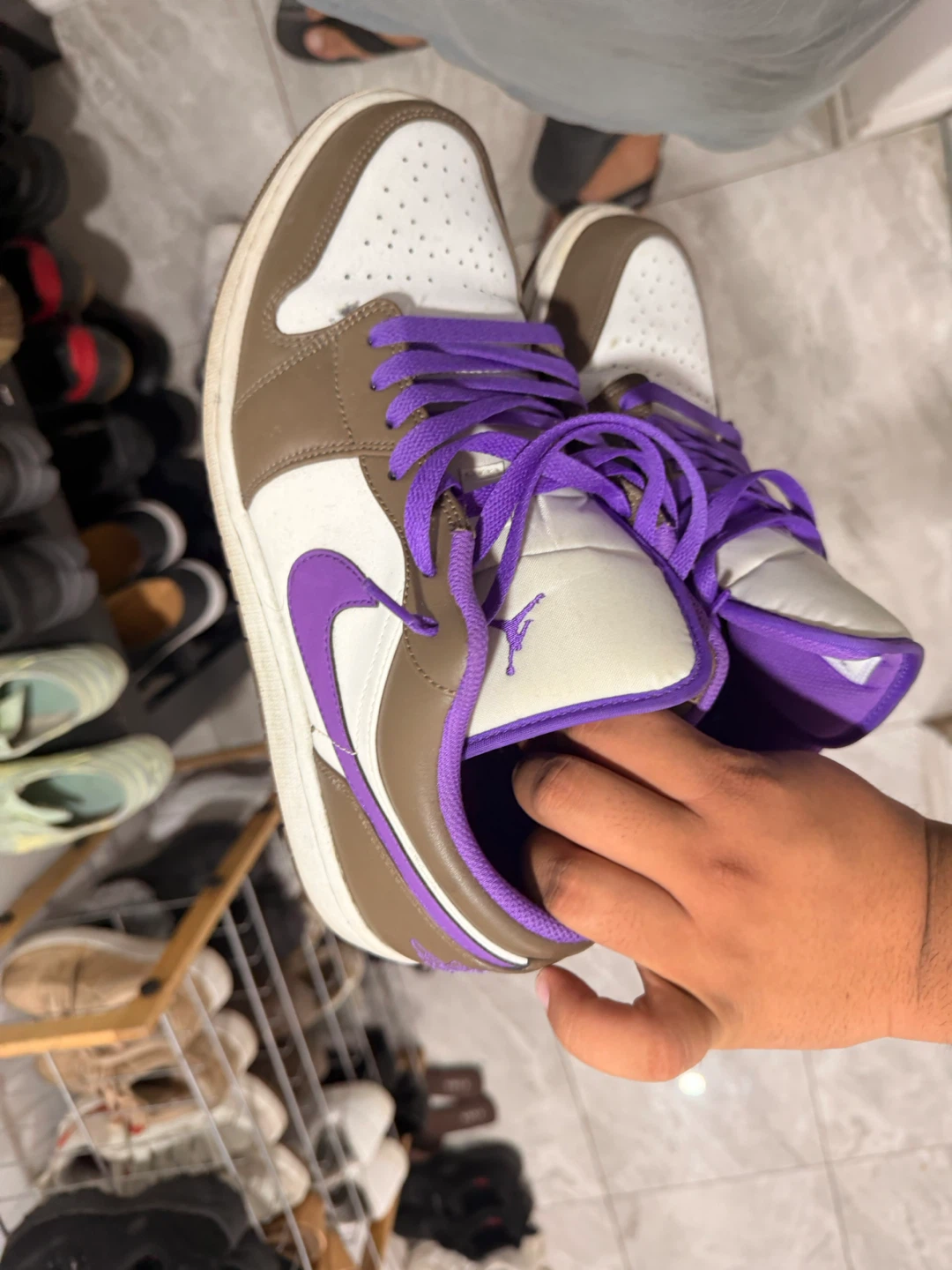 Nike Air Jordan 1 Low Brown and Purple