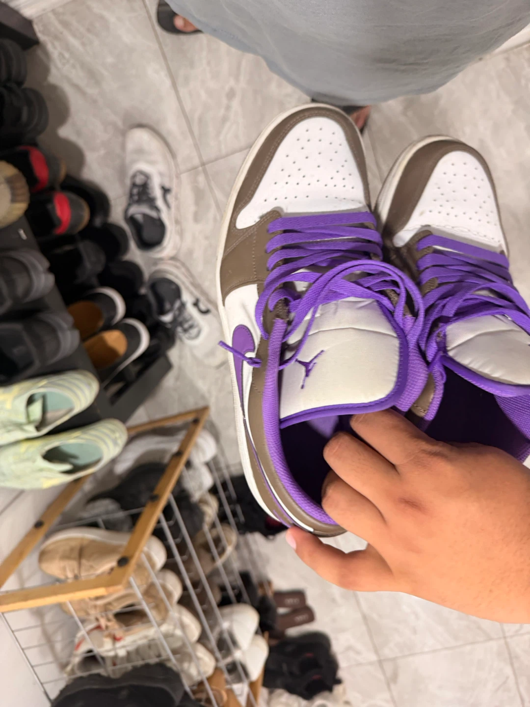 Nike Air Jordan 1 Low Brown and Purple - photo 2