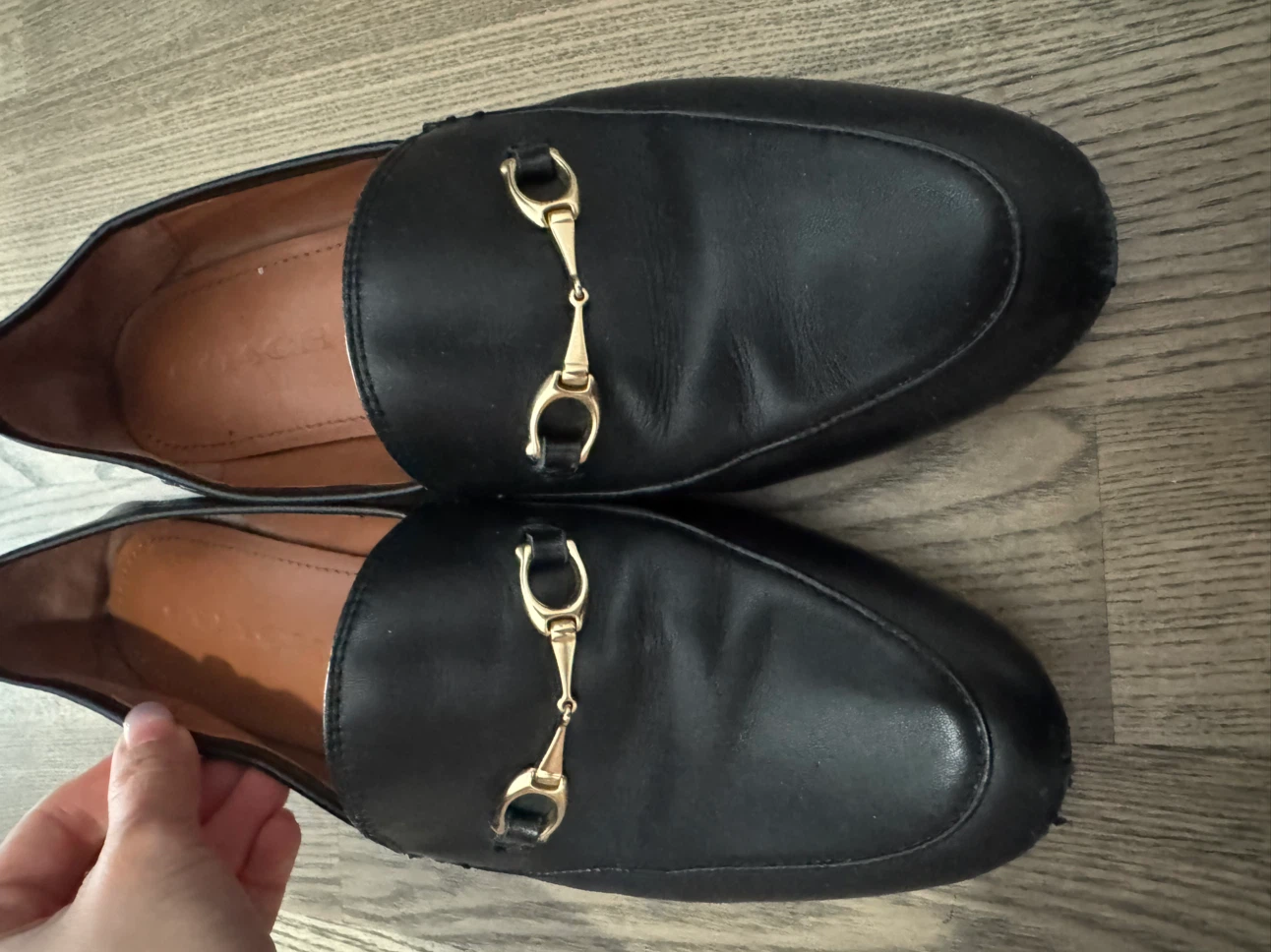 Coach Black Leather Loafers size 7 - photo 2