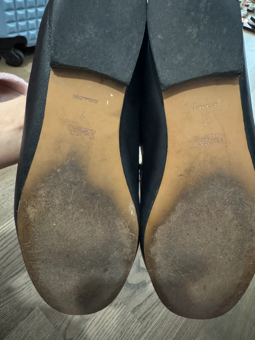 Coach Black Leather Loafers size 7 - photo 5