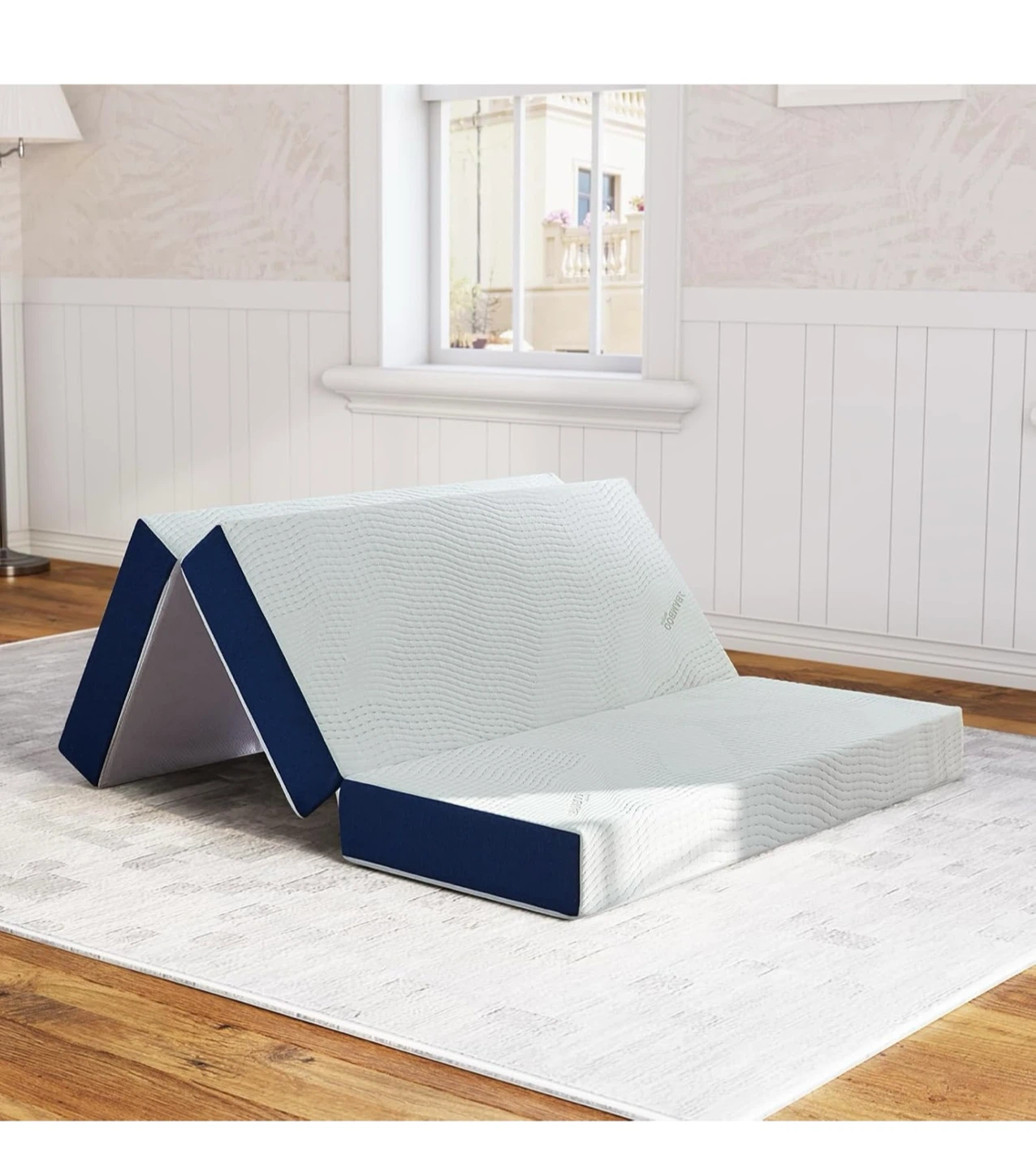 Tri-fold bamboo memory foam mattress