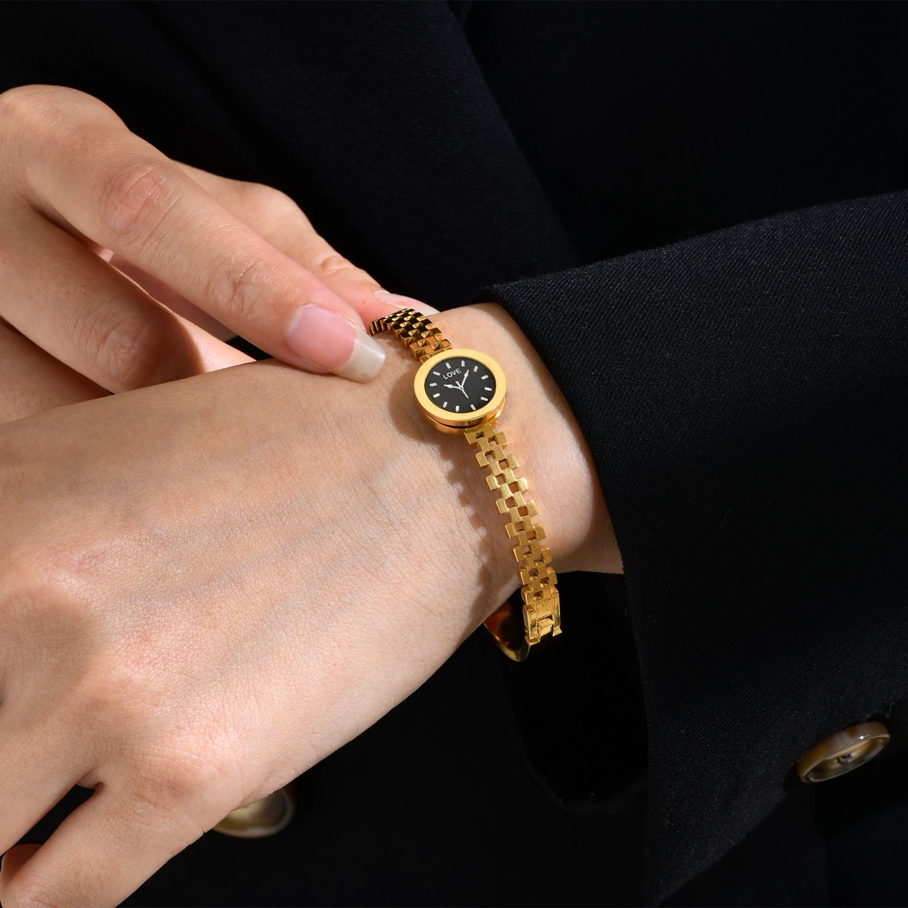 Gold Tone LOVE Bangle Bracelet