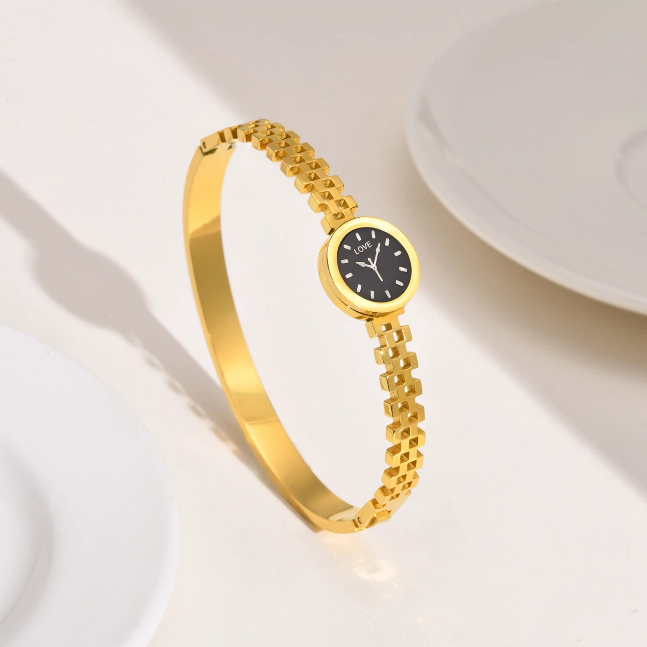 Gold Tone LOVE Bangle Bracelet - photo 2