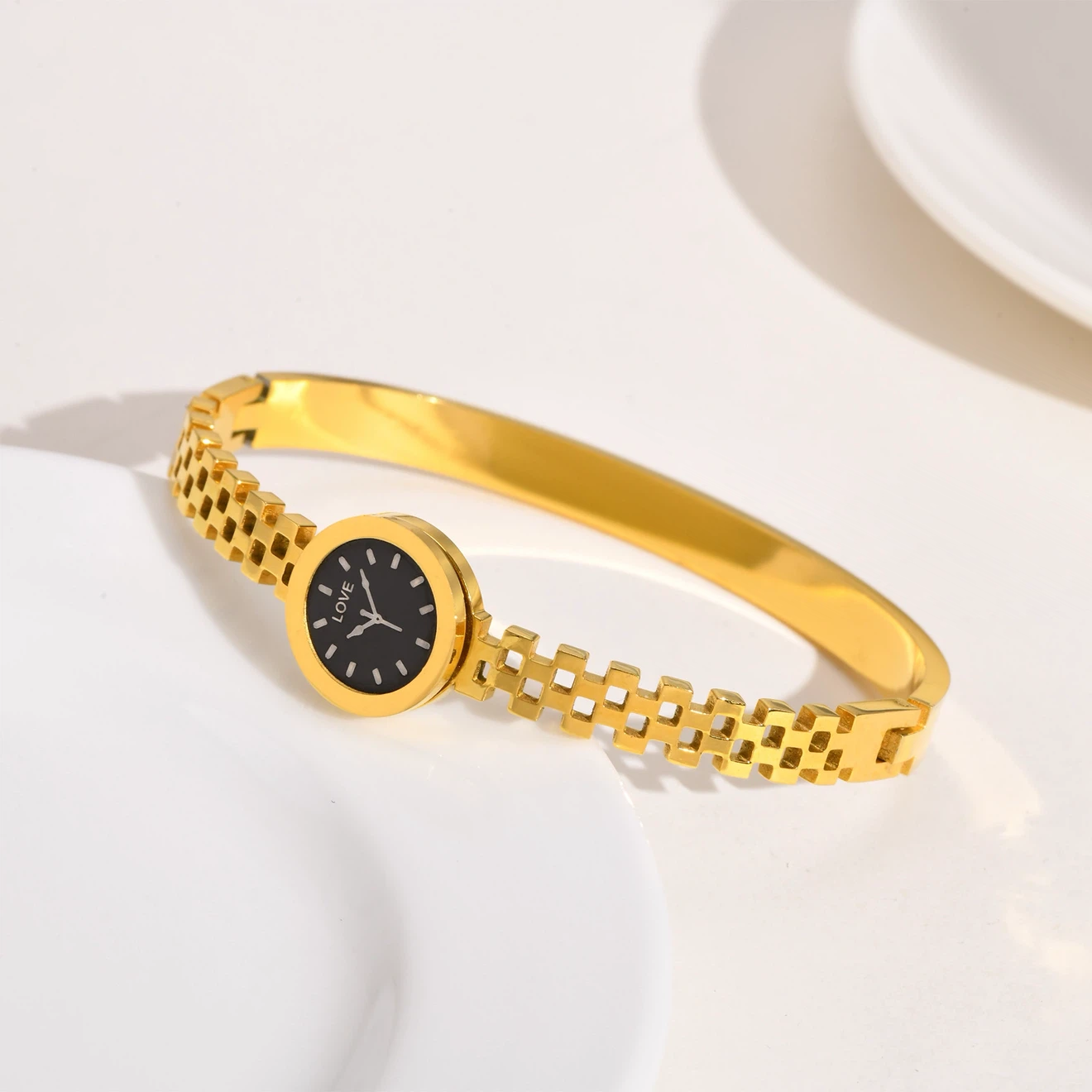 Gold Tone LOVE Bangle Bracelet - photo 4