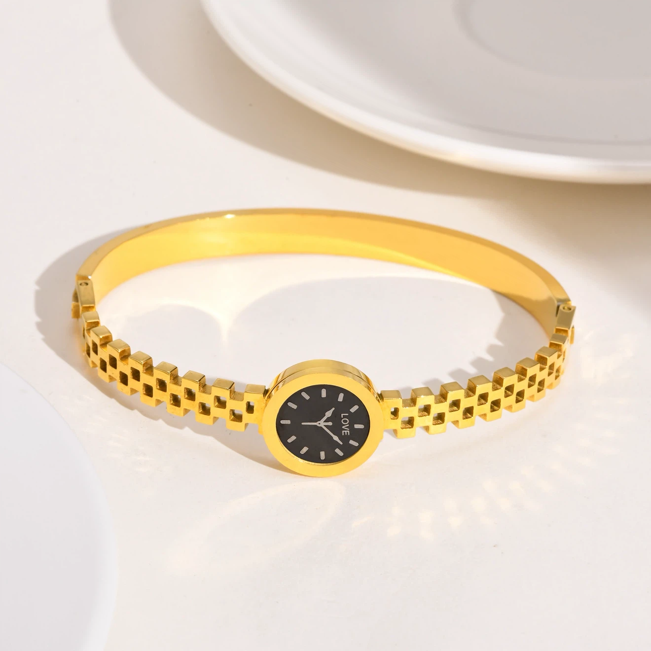 Gold Tone LOVE Bangle Bracelet - photo 5