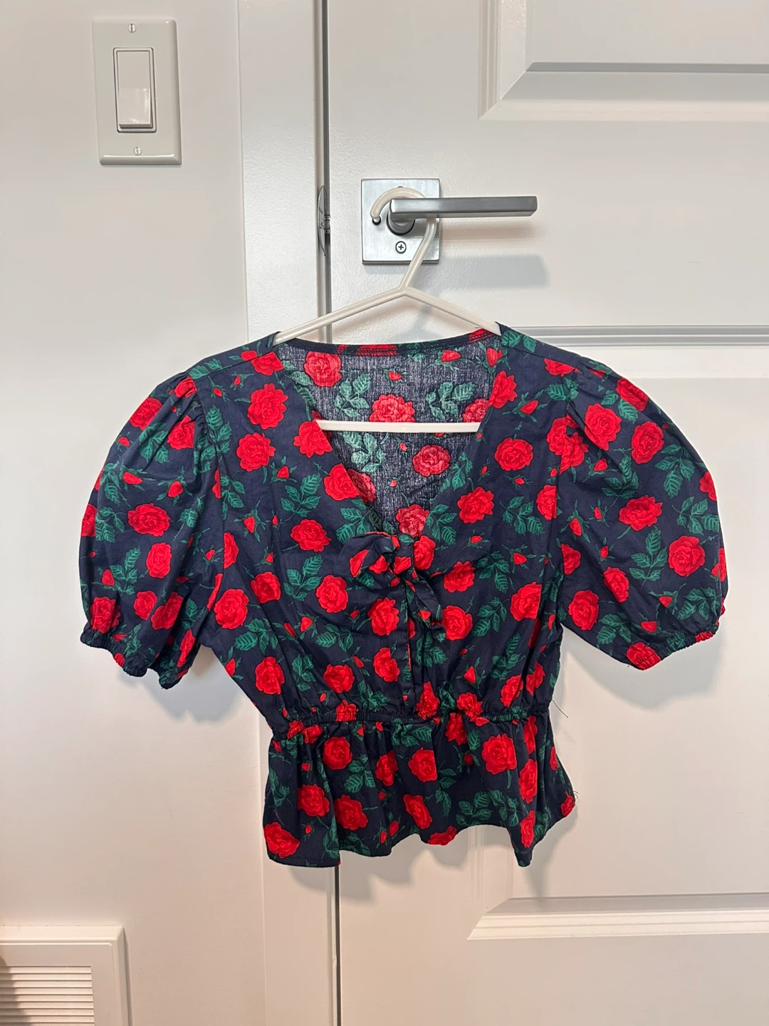 Floral Puff Sleeve Top (2 Blouses) S/M - photo 5