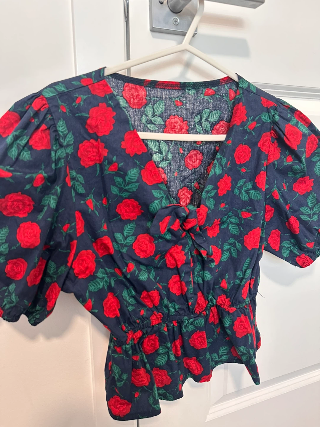 Floral Puff Sleeve Top (2 Blouses) S/M - photo 3