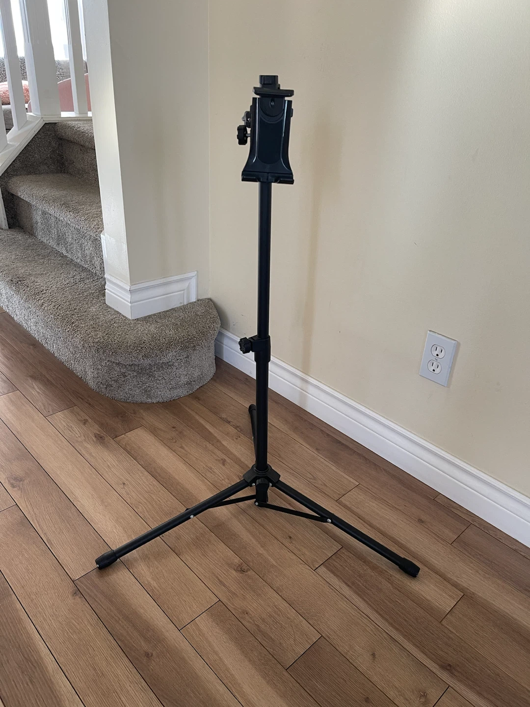 Adjustable Black Tripod Floor Stand for Tablet or Phone - photo 5