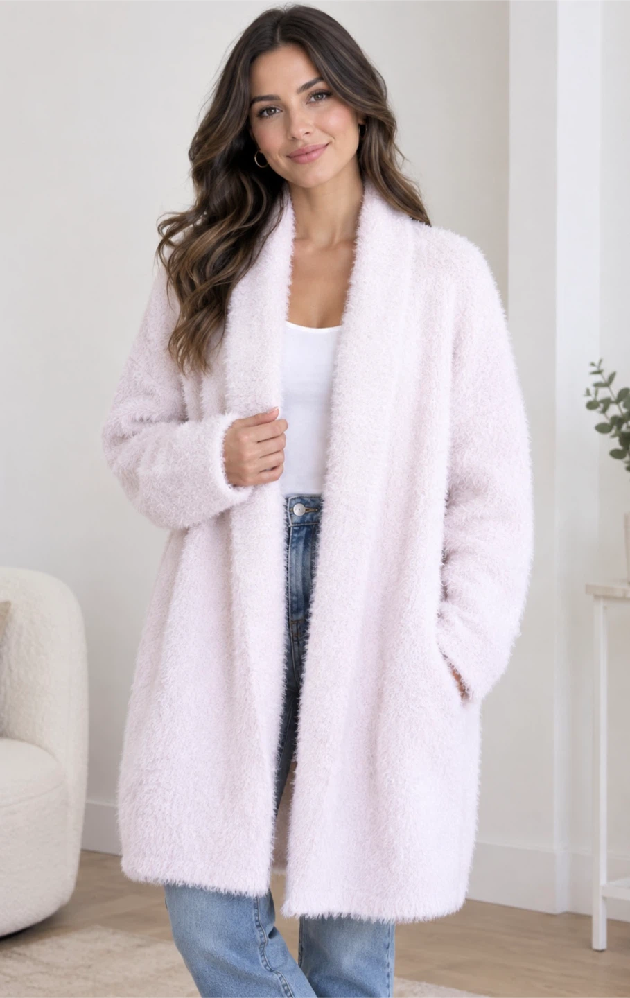 Banana Republic fuzzy open cardigan