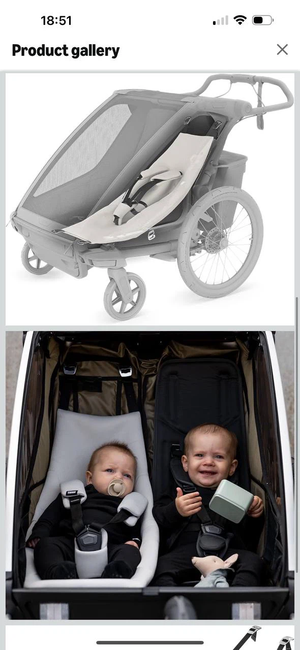 H967) Thule Chariot Infant Sling – Gray – Brand New – $80 - photo 3