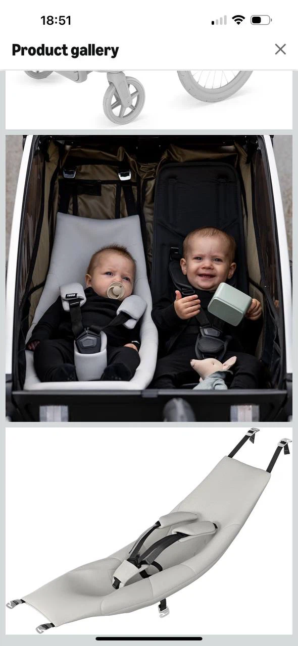 H967) Thule Chariot Infant Sling – Gray – Brand New – $80 - photo 4