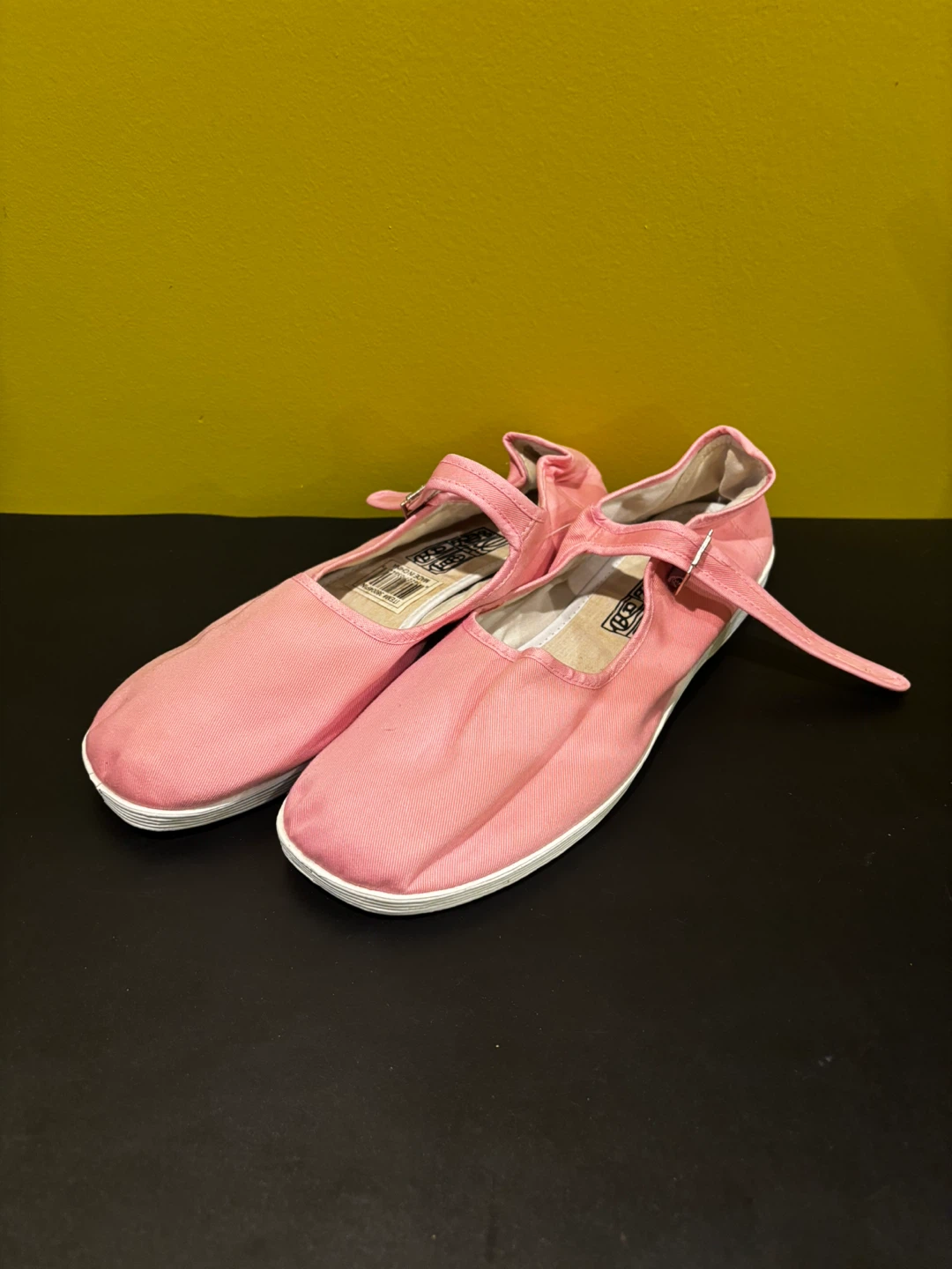 Pink Mary Jane Canvas Shoes