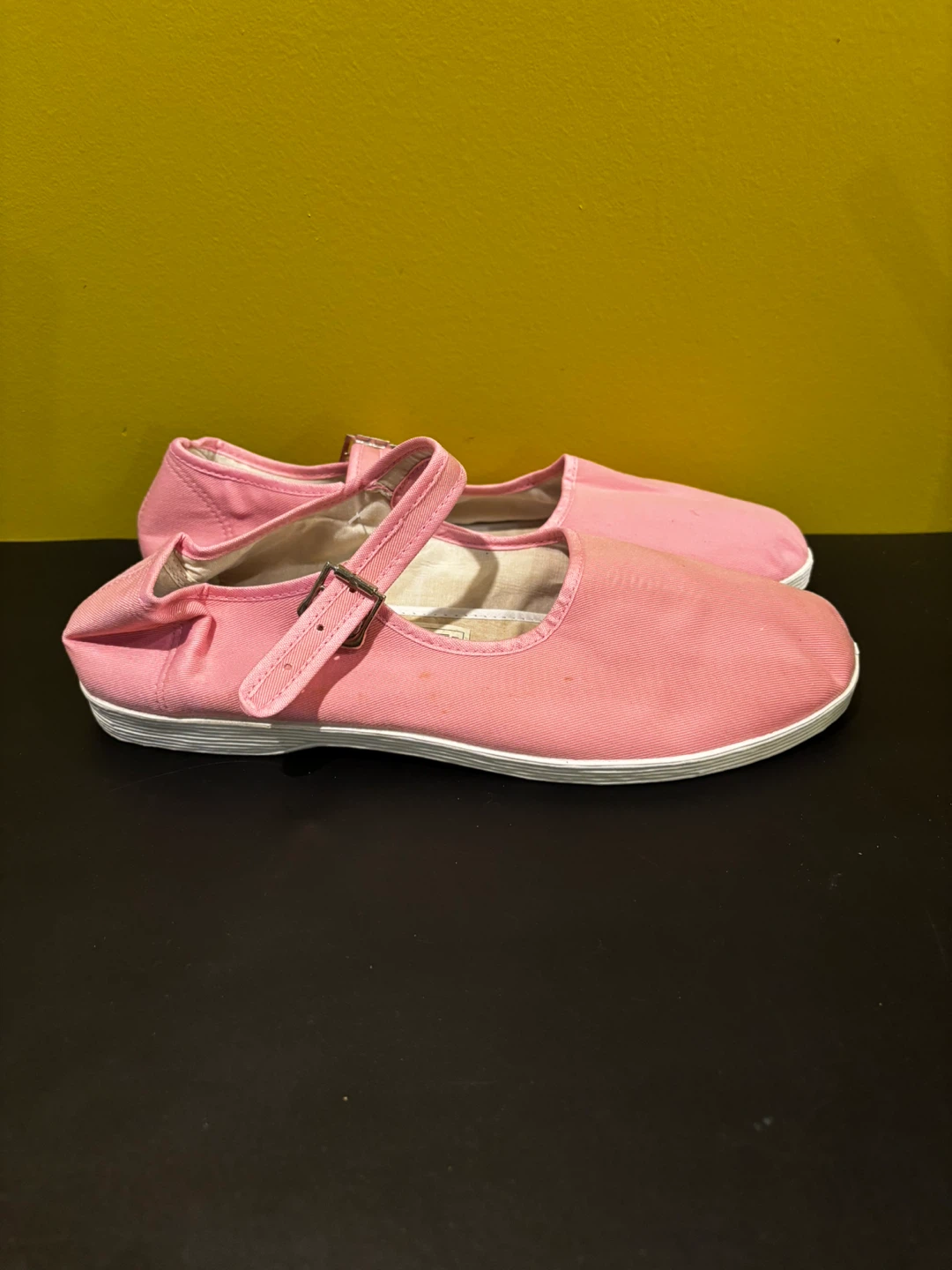Pink Mary Jane Canvas Shoes - photo 4