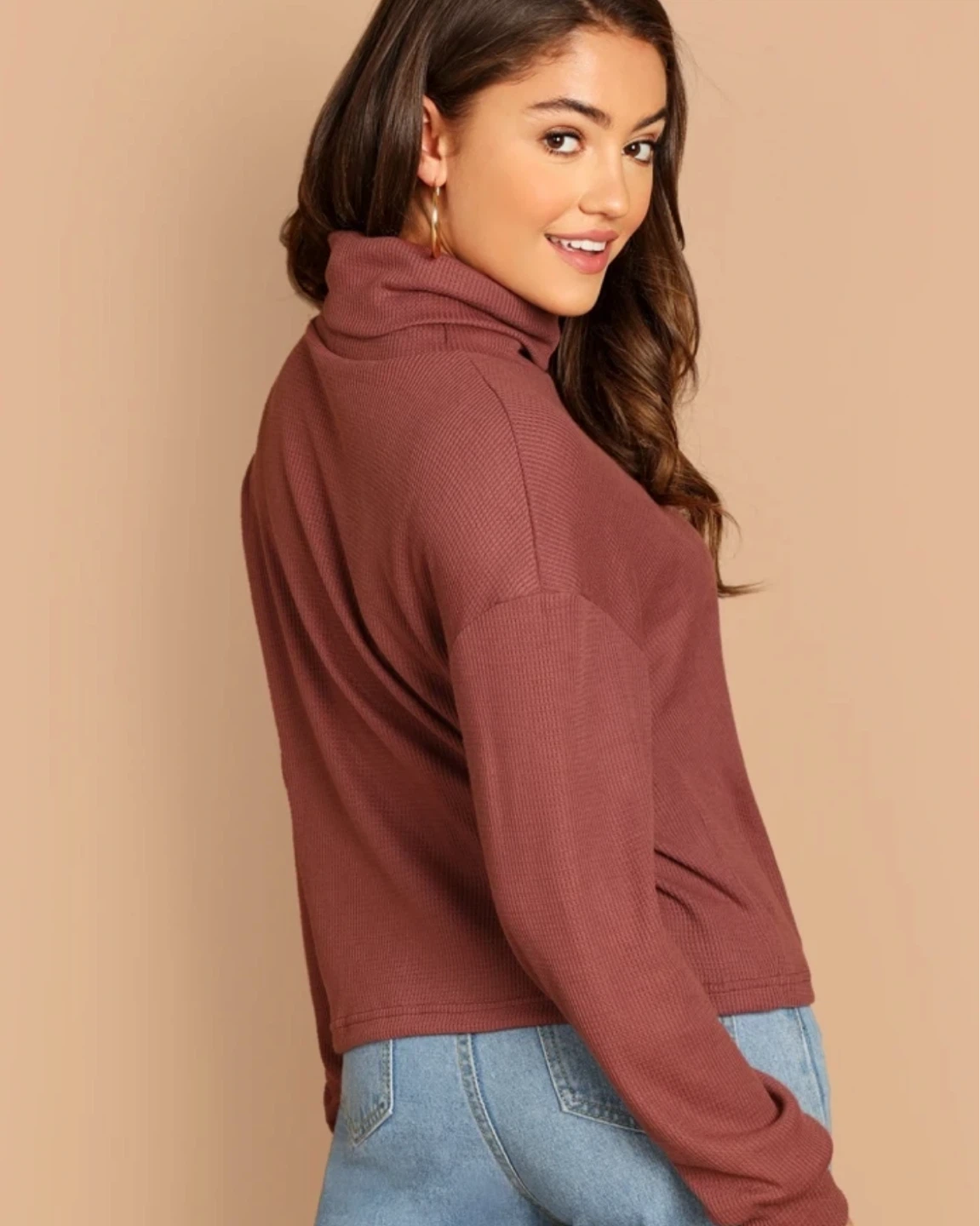 Rusty Rose Turtleneck Sweater - photo 2