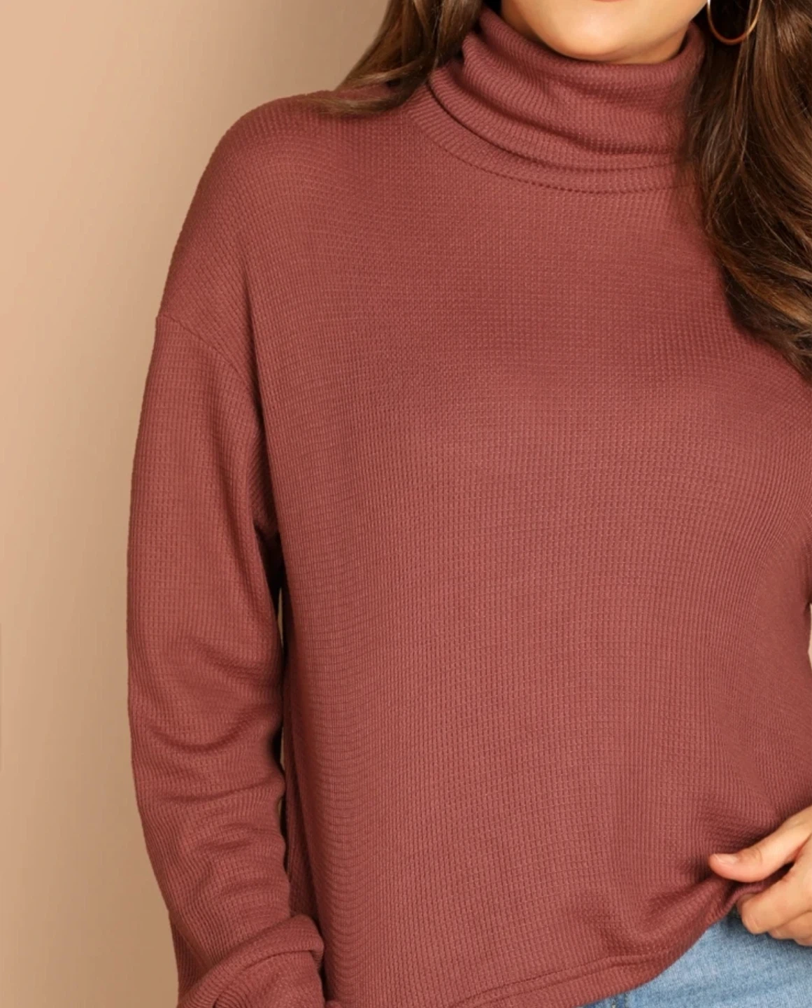 Rusty Rose Turtleneck Sweater - photo 3